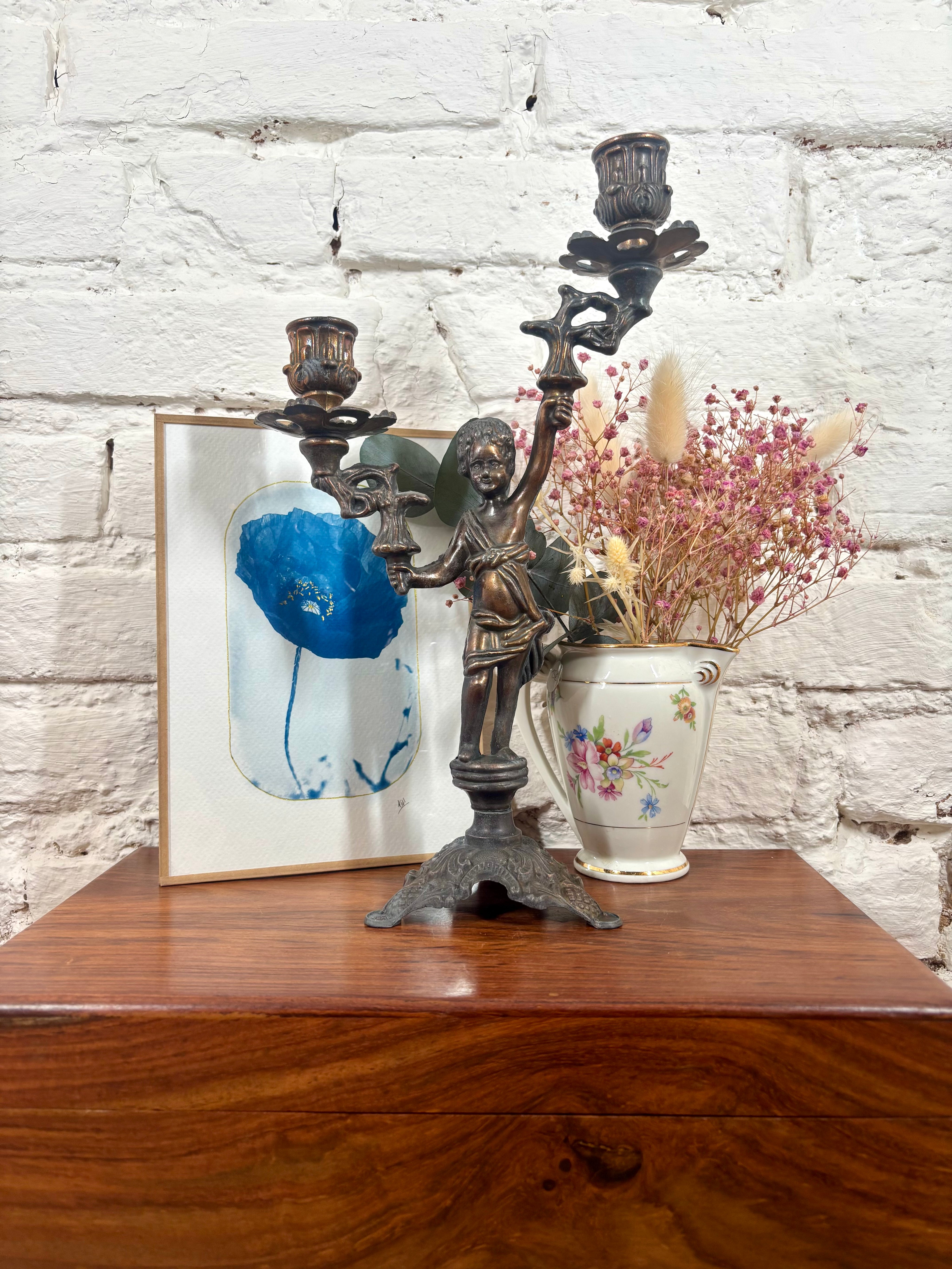 Chandelier angelot bronze N°8