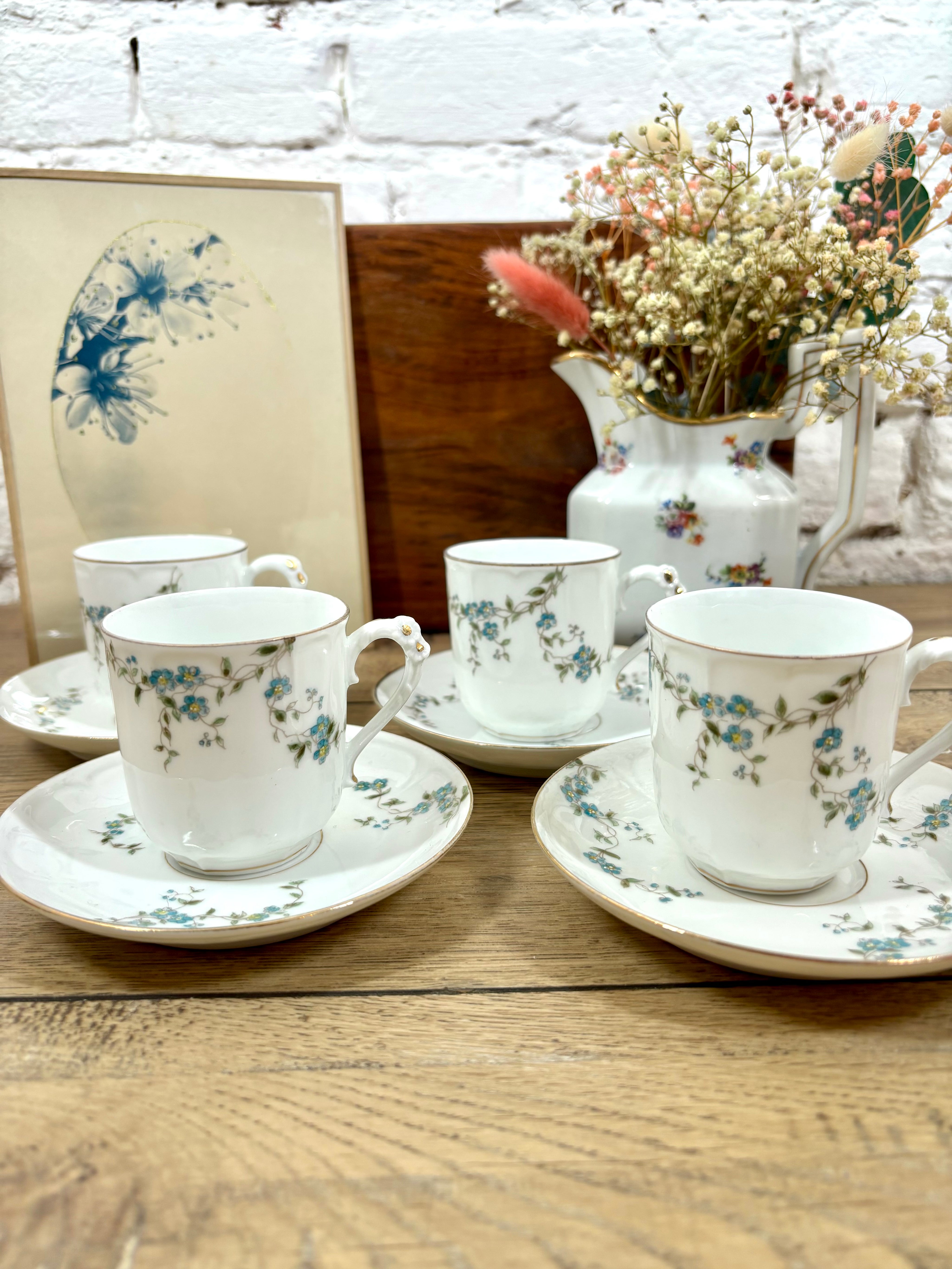 Tasse et soucoupe en porcelaine de Limoges N°5