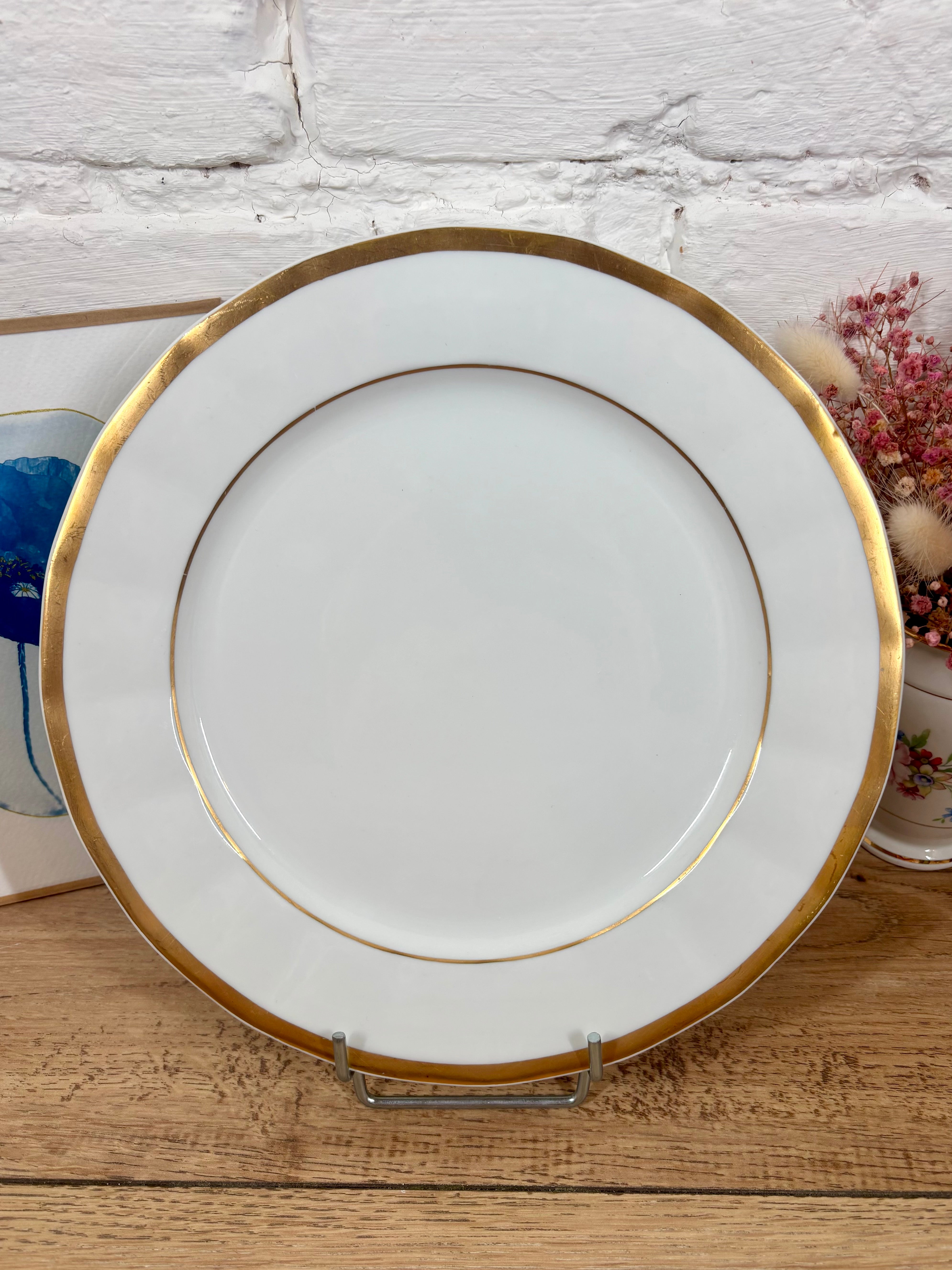 Assiette plate en porcelaine de Limoges N°20