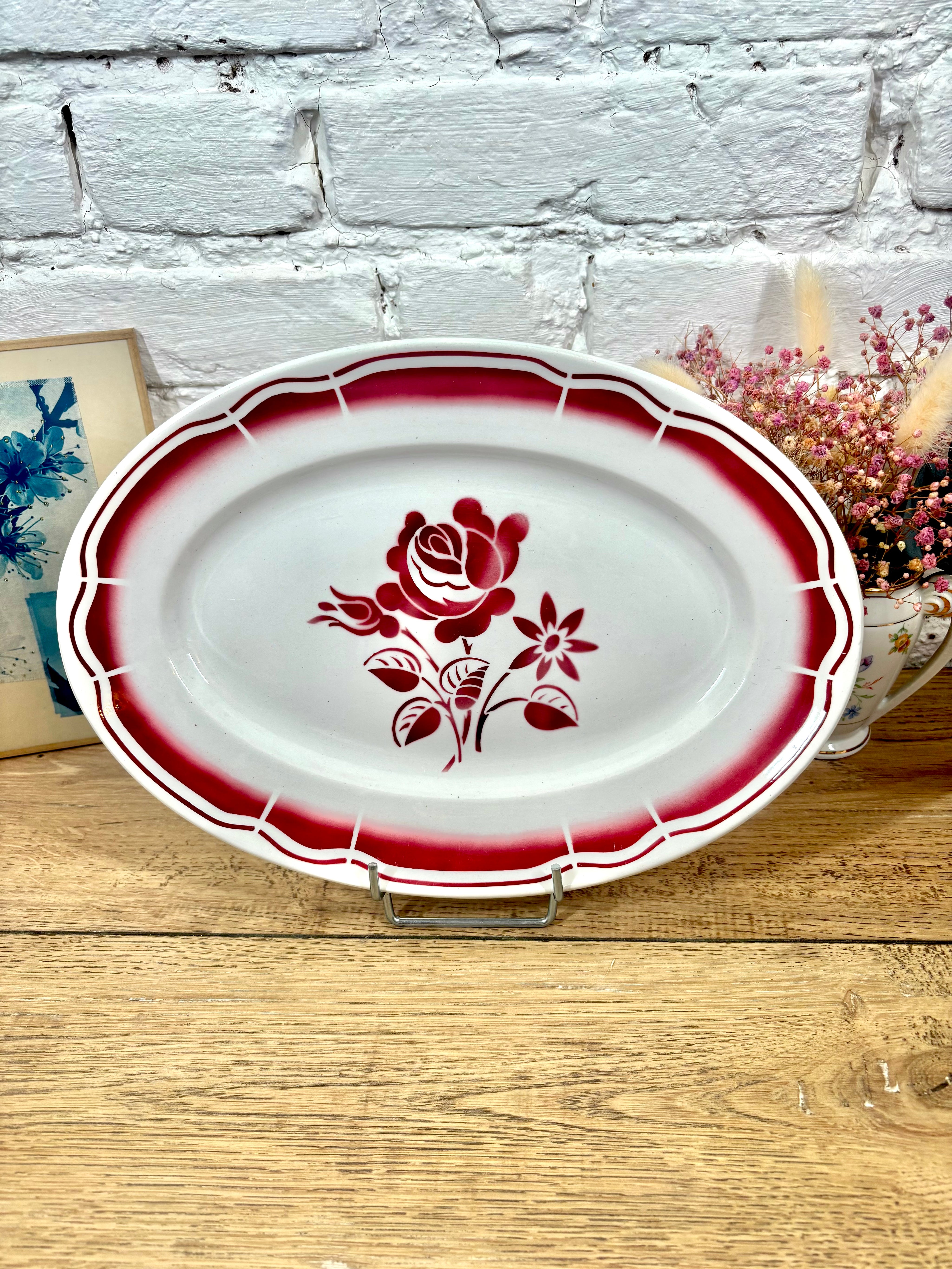 Plat oval en faïence Digoin Sarreguemines N°10