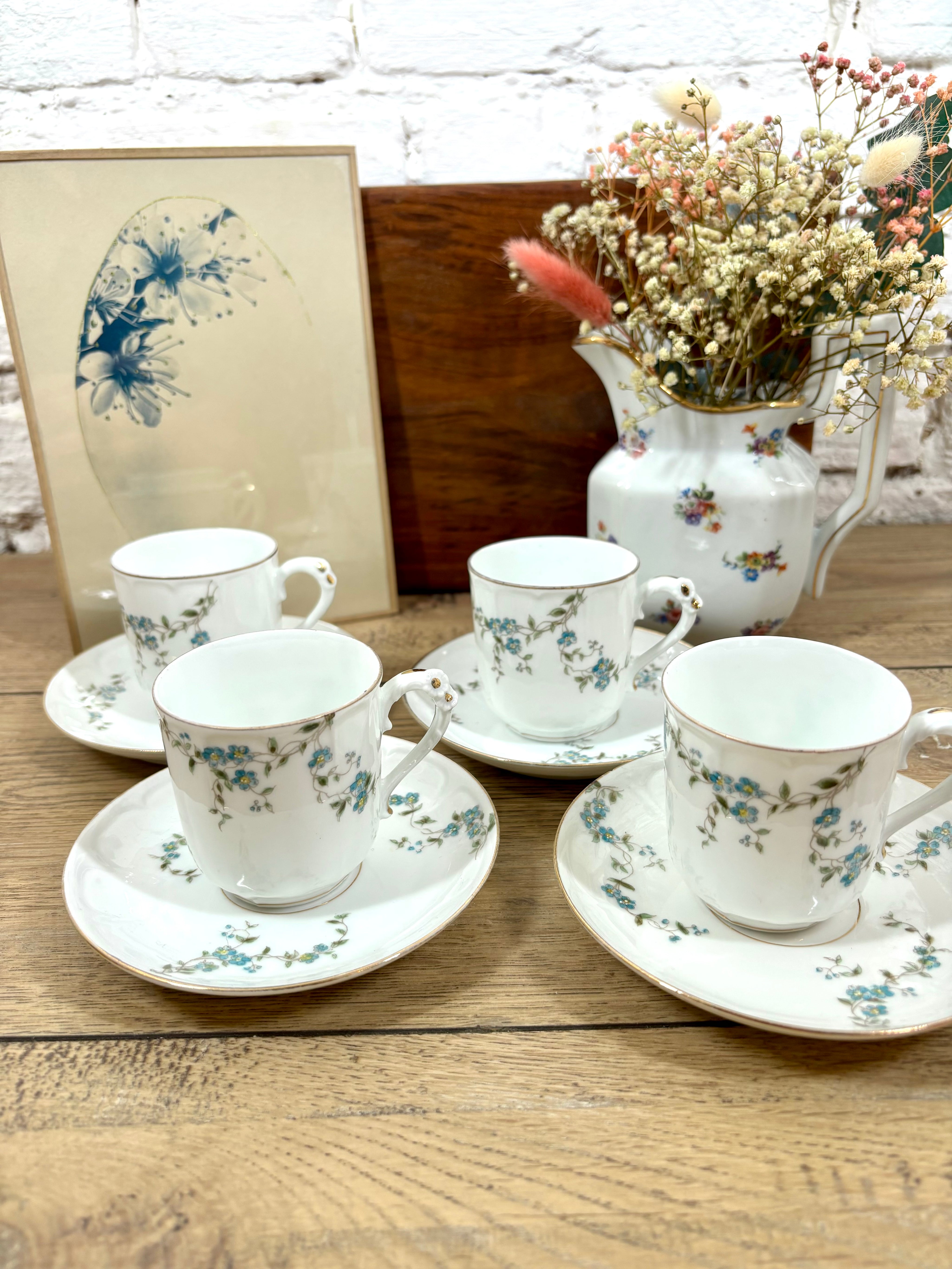Tasse et soucoupe en porcelaine de Limoges N°5