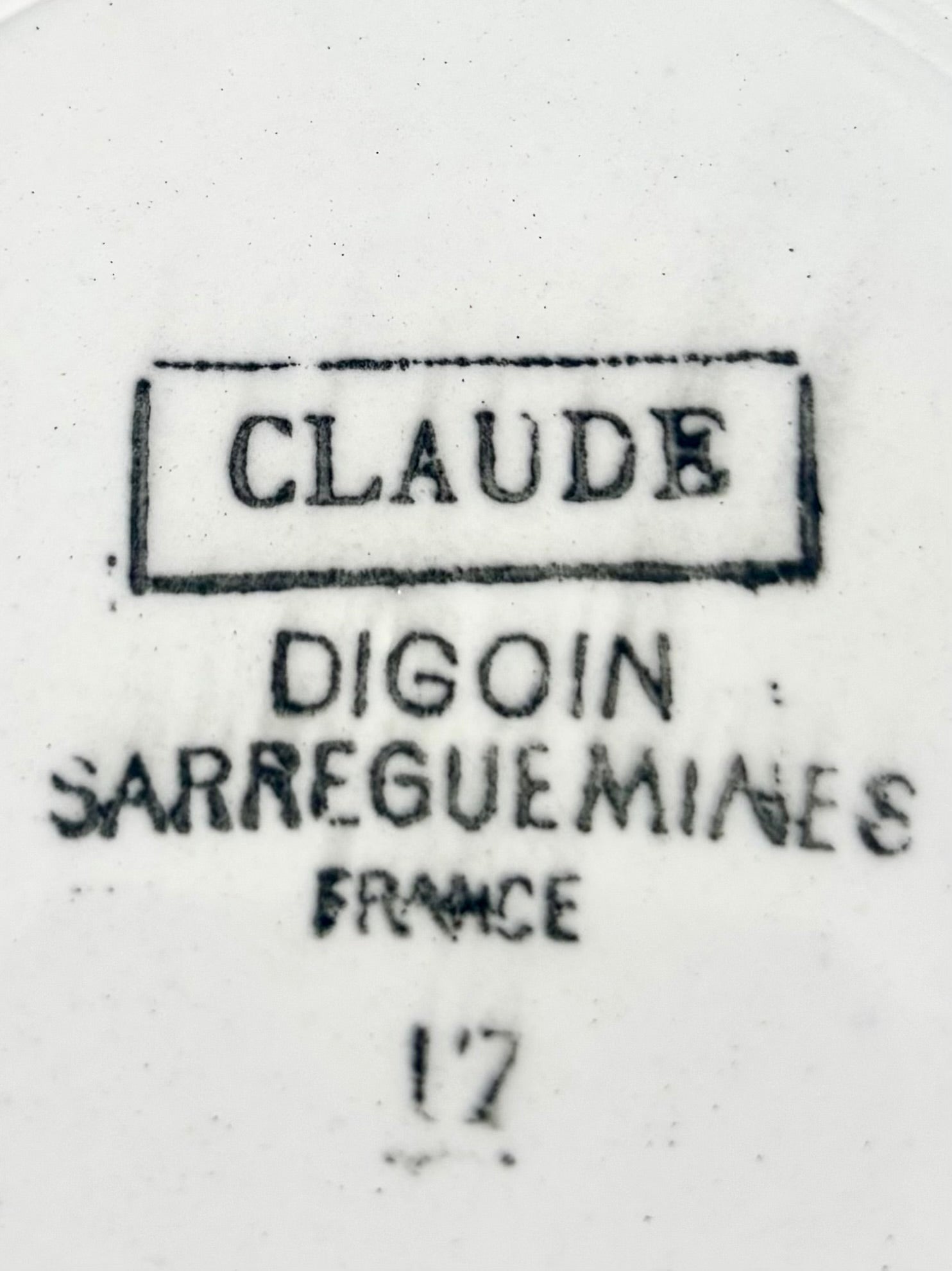 Assiette creuse en faïence Digoin Sarreguemines N°18