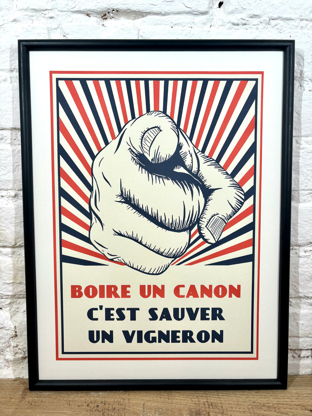 Affiche Boire un canon (30x40 cm)