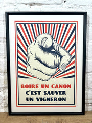Affiche Boire un canon (30x40 cm)