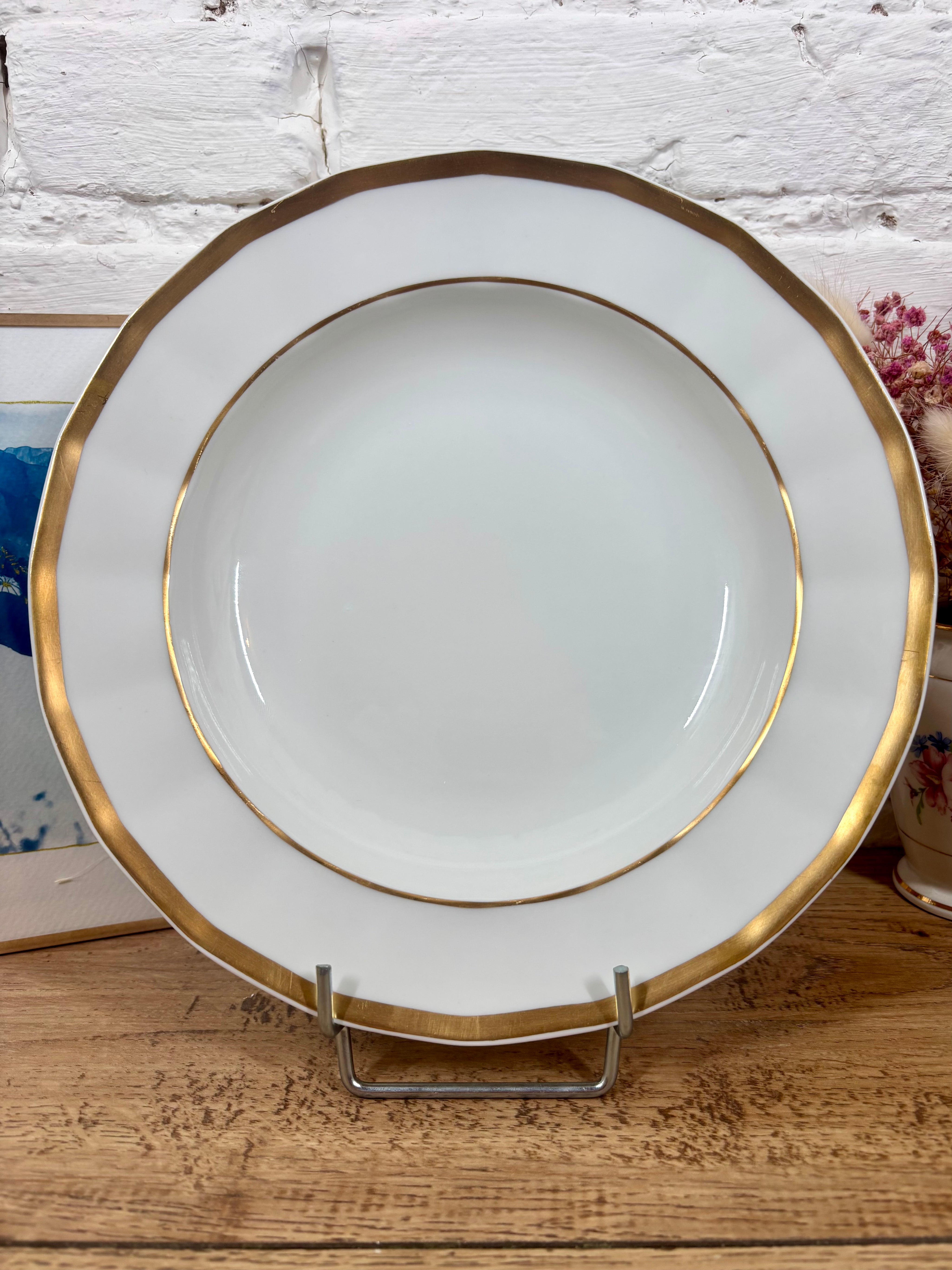 Assiette creuse en porcelaine de Limoges N°22