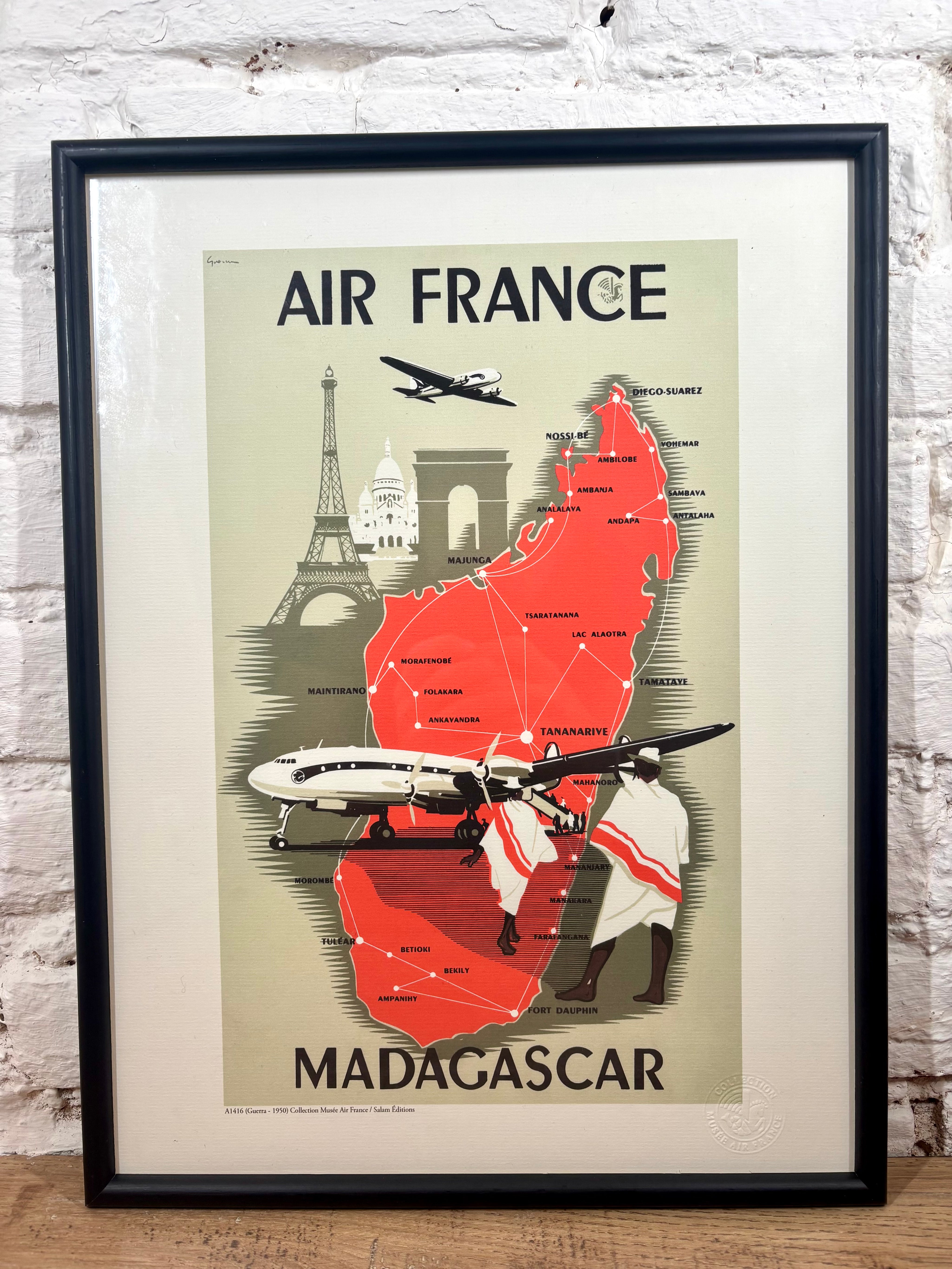 Affiche Air France Madagascar A1416