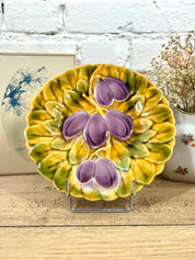 Lot de 6 assiettes à dessert en barbotine Sarreguemines