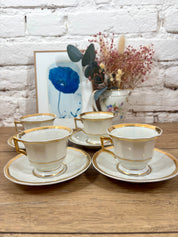 Tasse et soucoupe en porcelaine de Limoges