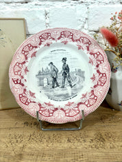 Lot 12 assiettes parlantes à dessert Creil et Montereau N°5
