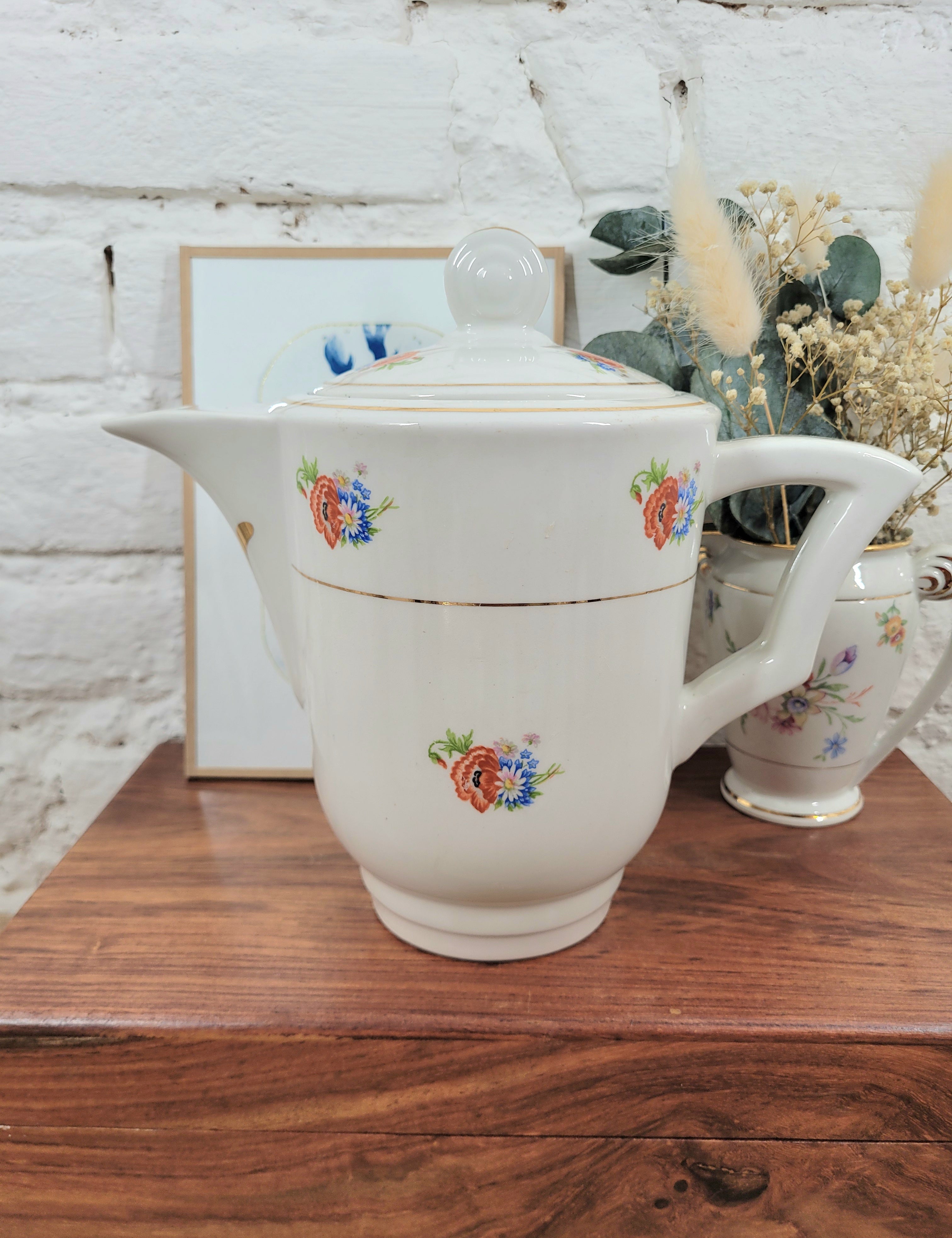 Cafetiere en faience acheter vaisselle vintage en ligne