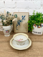 Tasse et soucoupe en porcelaine de Limoges N°3