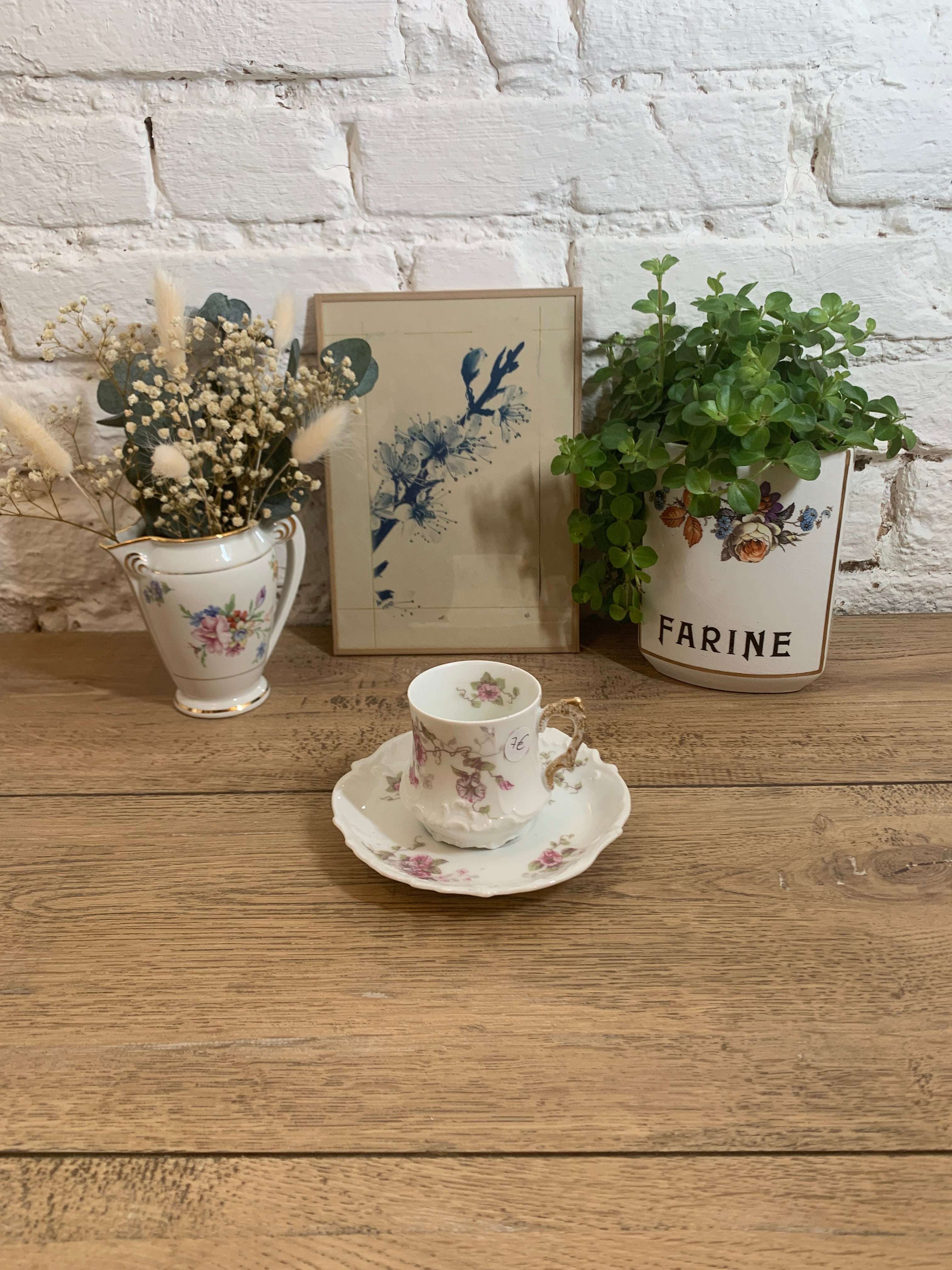 Tasse et soucoupe en porcelaine de Limoges N°4