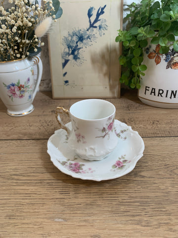 Tasse et soucoupe en porcelaine de Limoges N°4