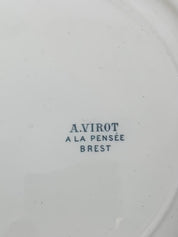 Assiette plate en Terre de fer A.Virot N°10