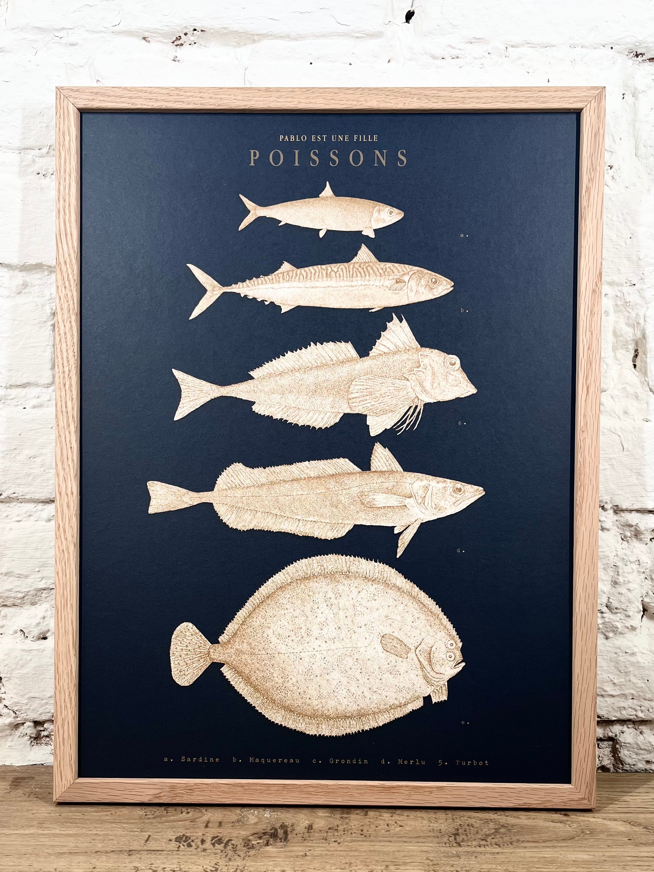 Affiche Pablo est une fille Poissons (30x40 cm)