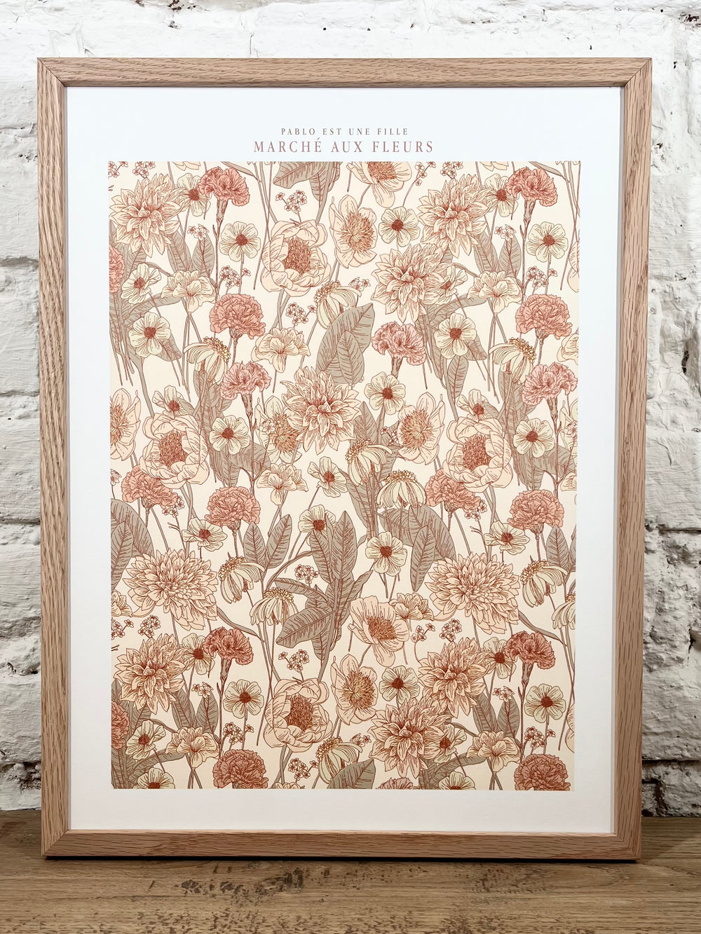 Affiche Pablo est une fille Marché aux fleurs (30x40 cm)