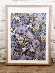 Affiche Pablo est une fille Fleurs bleues (30x40 cm)