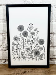 Affiche Pablo est une fille Jardin fleuri (20x30 cm)