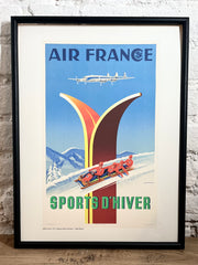 Affiche Air France Sports d'hiver A048
