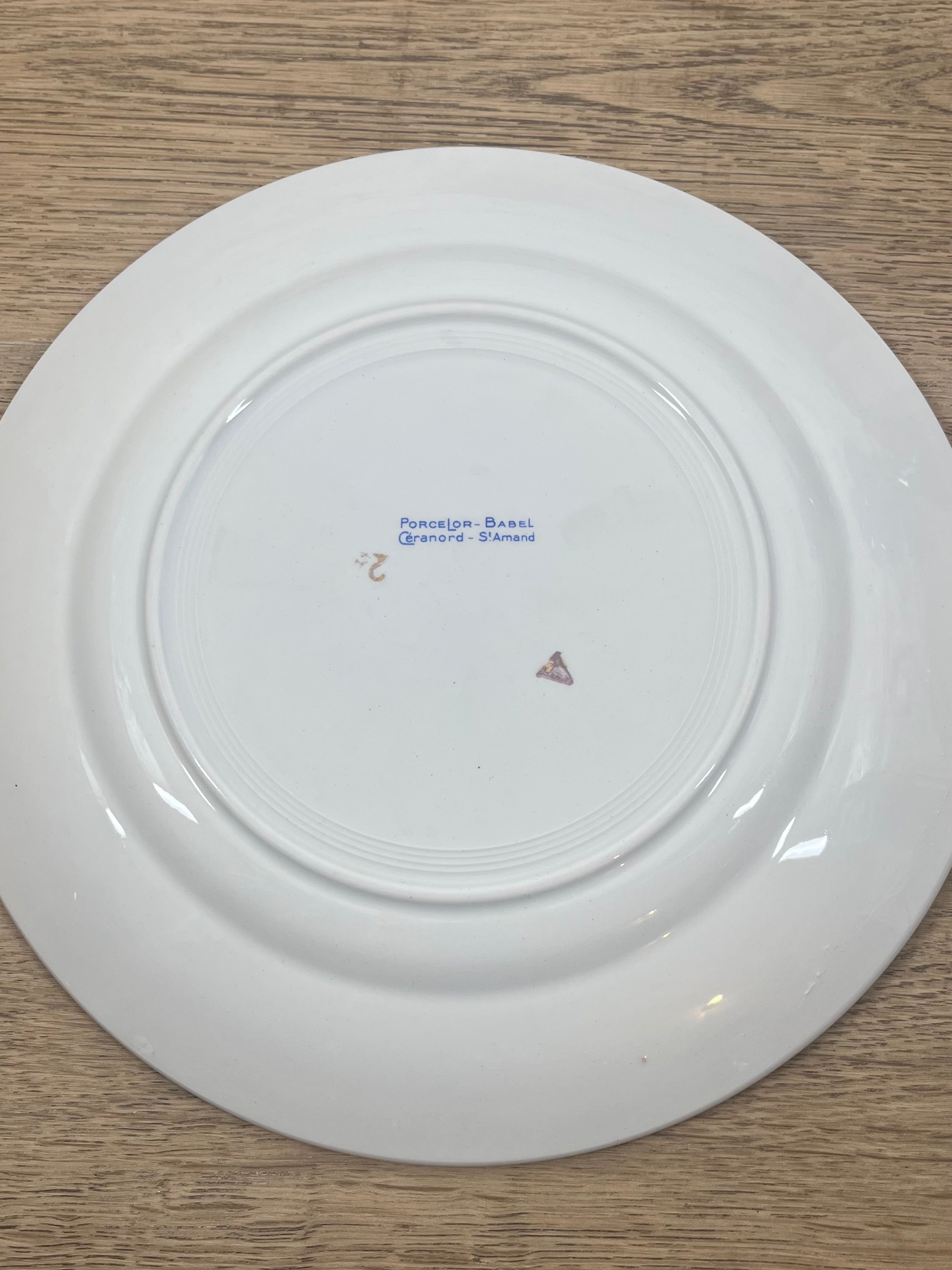 Assiette plate en faïence St Amand Ceranord N°3