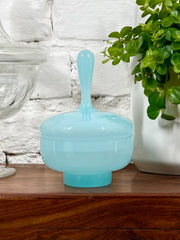 Coffret en opaline bleue