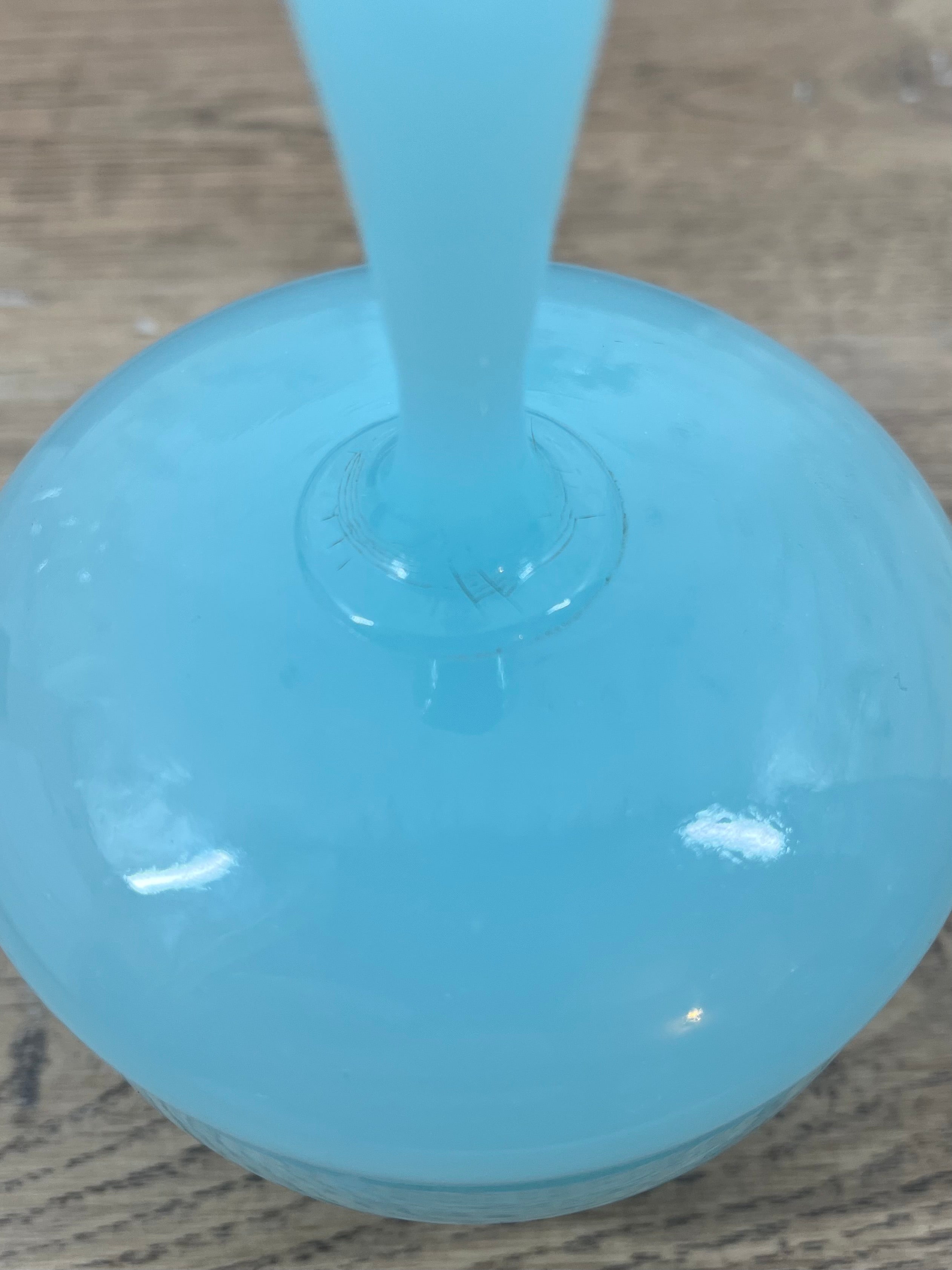 Coffret en opaline bleue