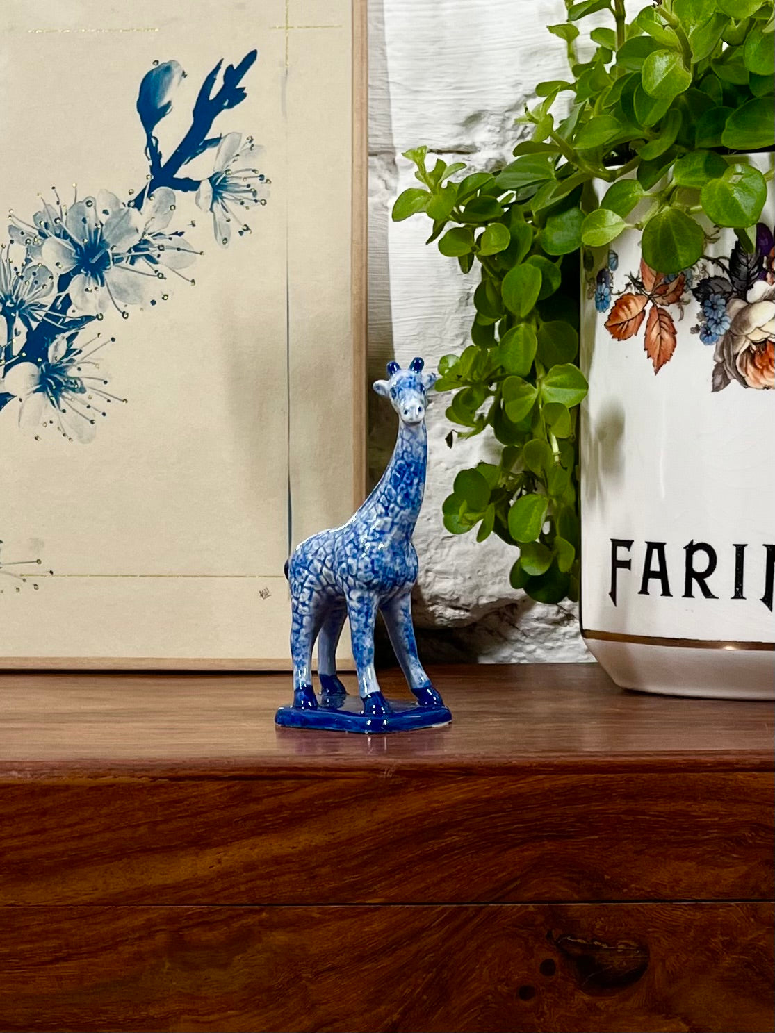 Girafe en faïence de Delft