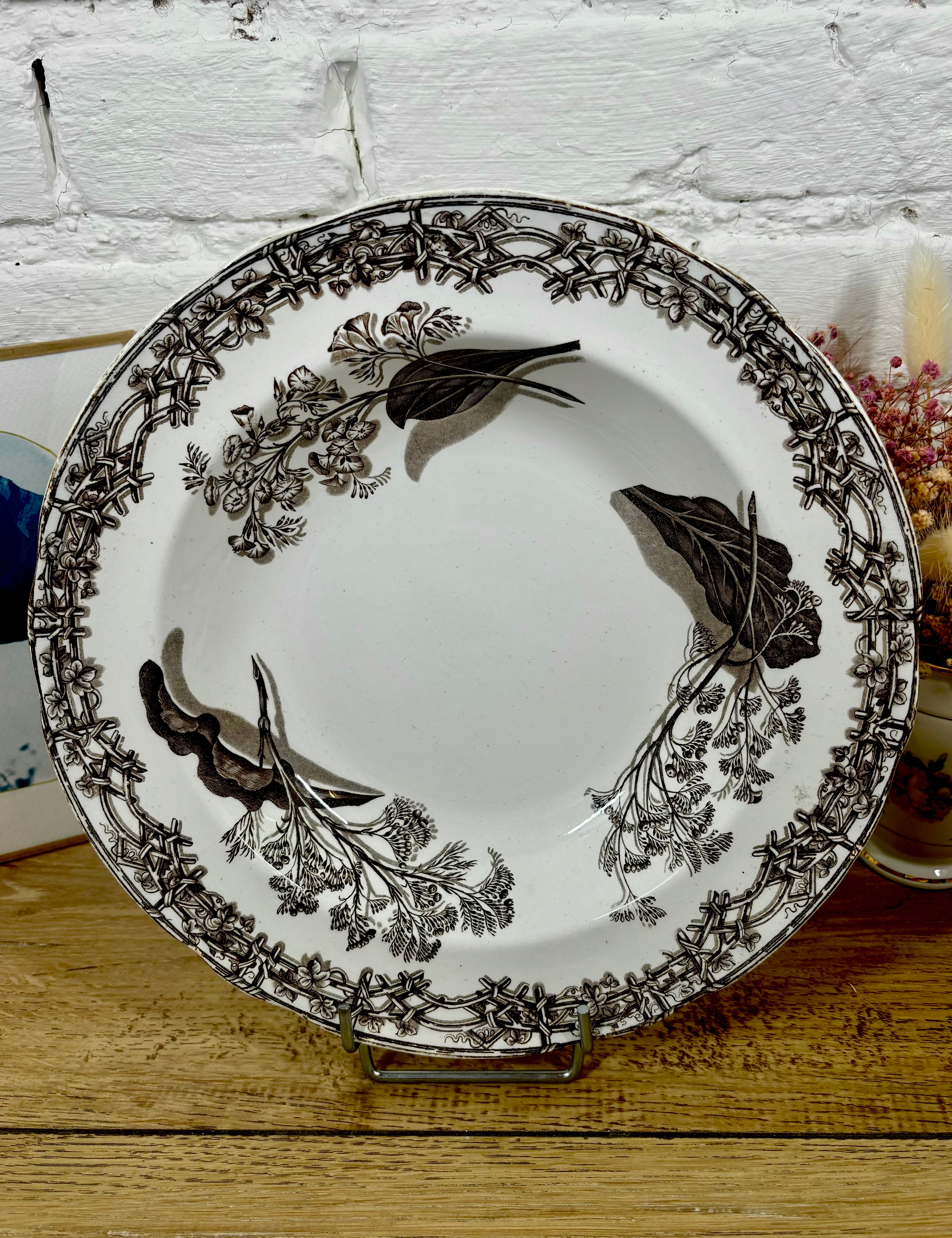 Superbe assiette collector du XIXeme siècle, de la manufacture anglaise Copeland and Garrett 