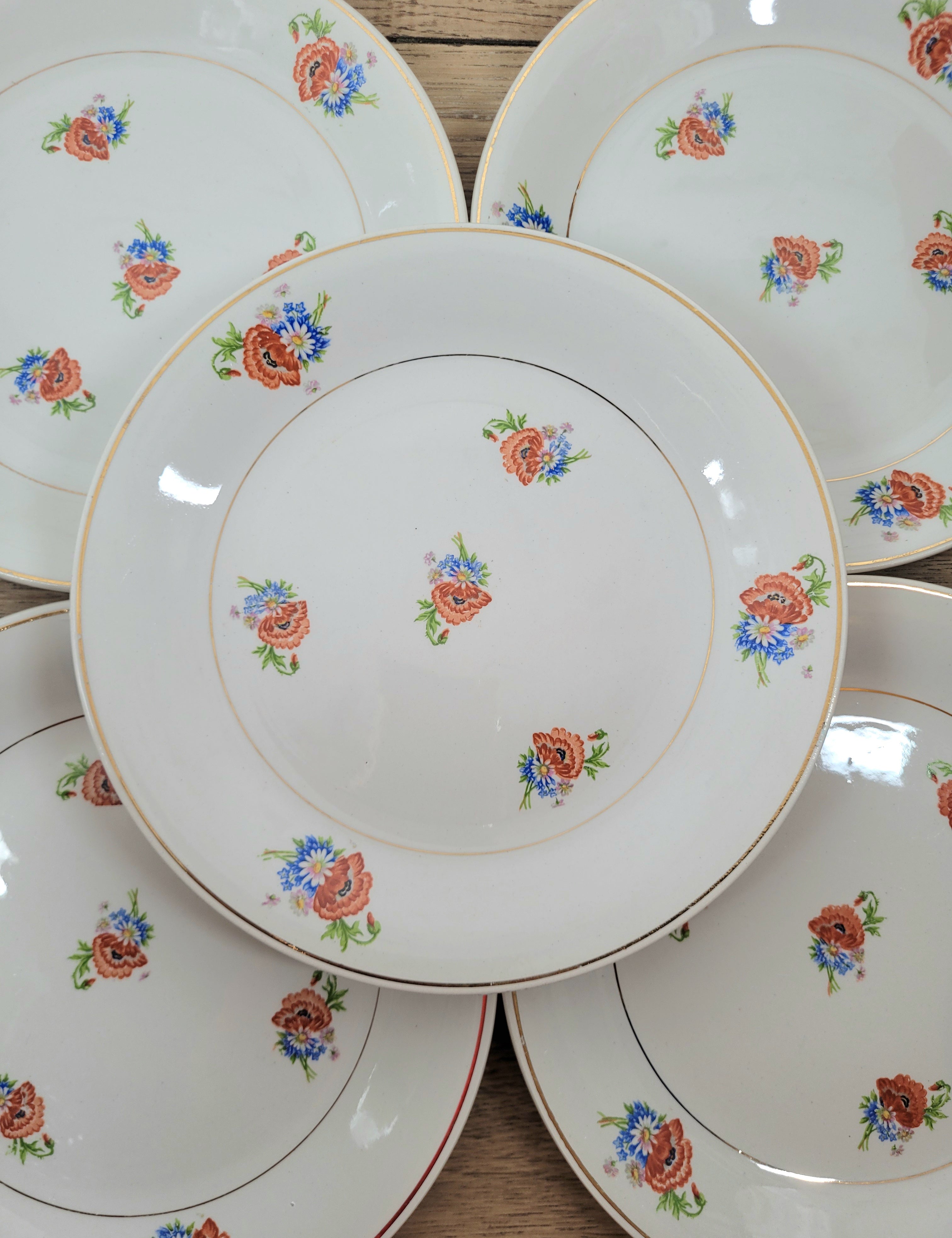 acheter vaisselle vintage deco retro en ligne assiette faience Moulin des Loups.