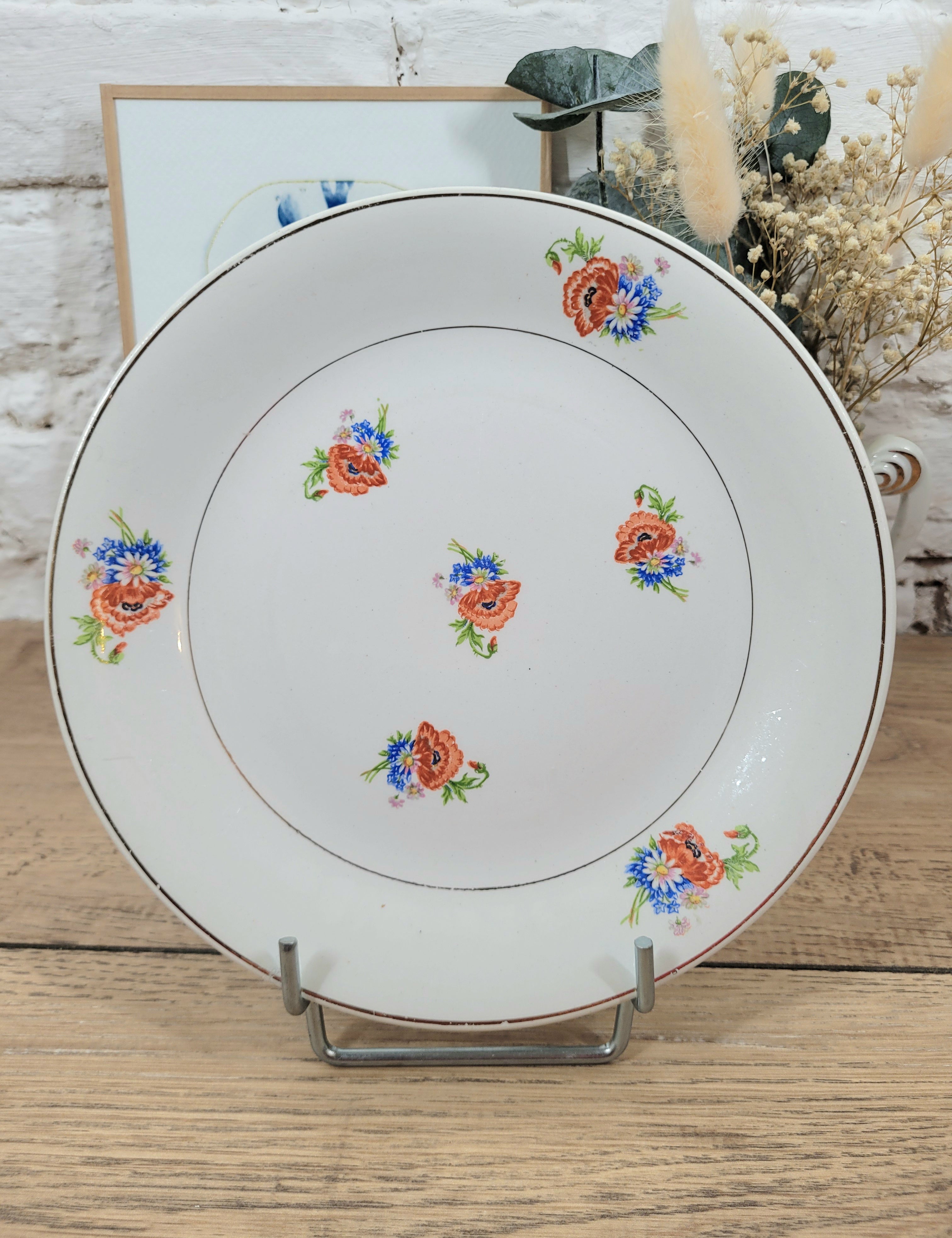 acheter vaisselle vintage deco retro en ligne assiette faience Moulin des Loups.
