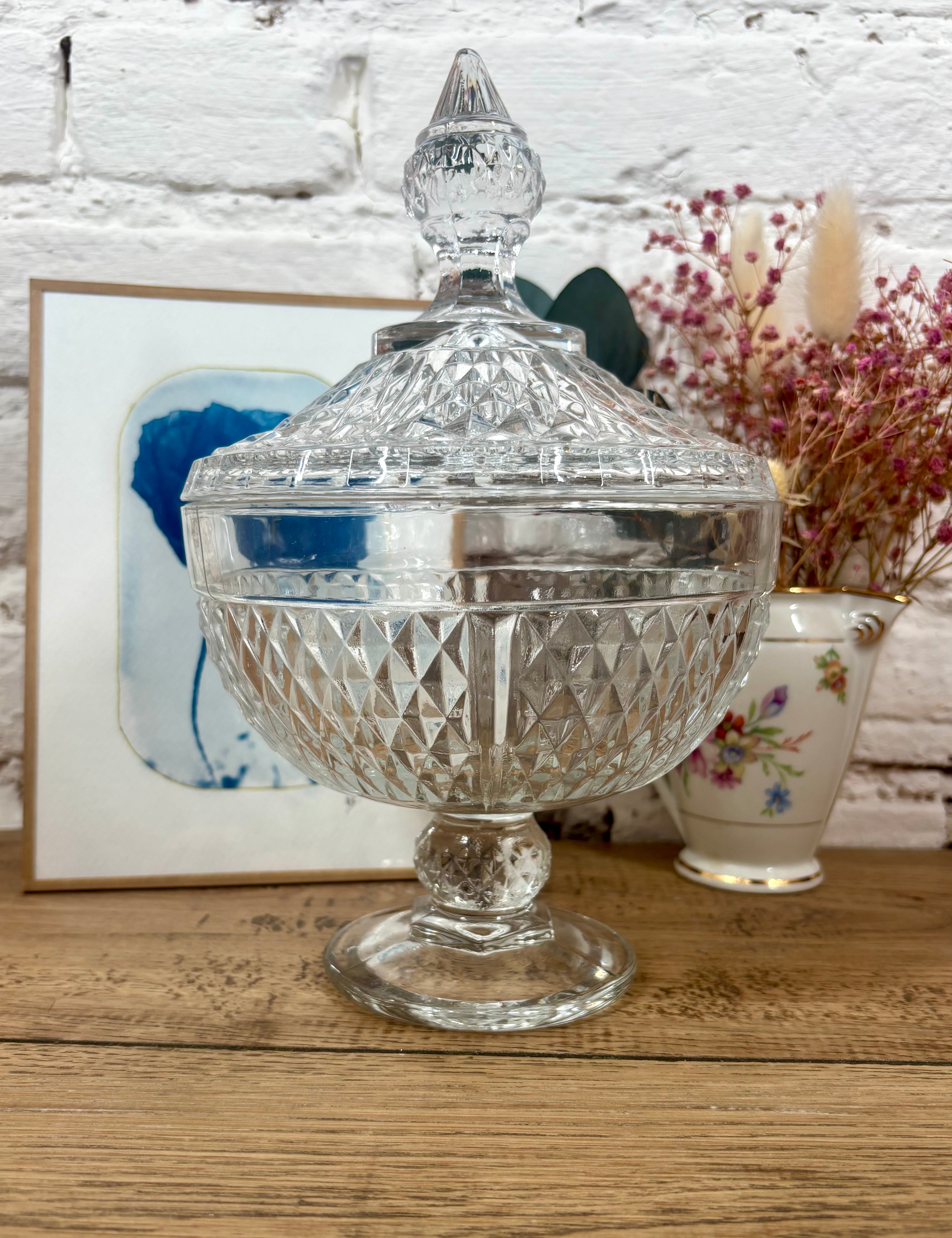 bonbonniere en verre vintage deco chinee 