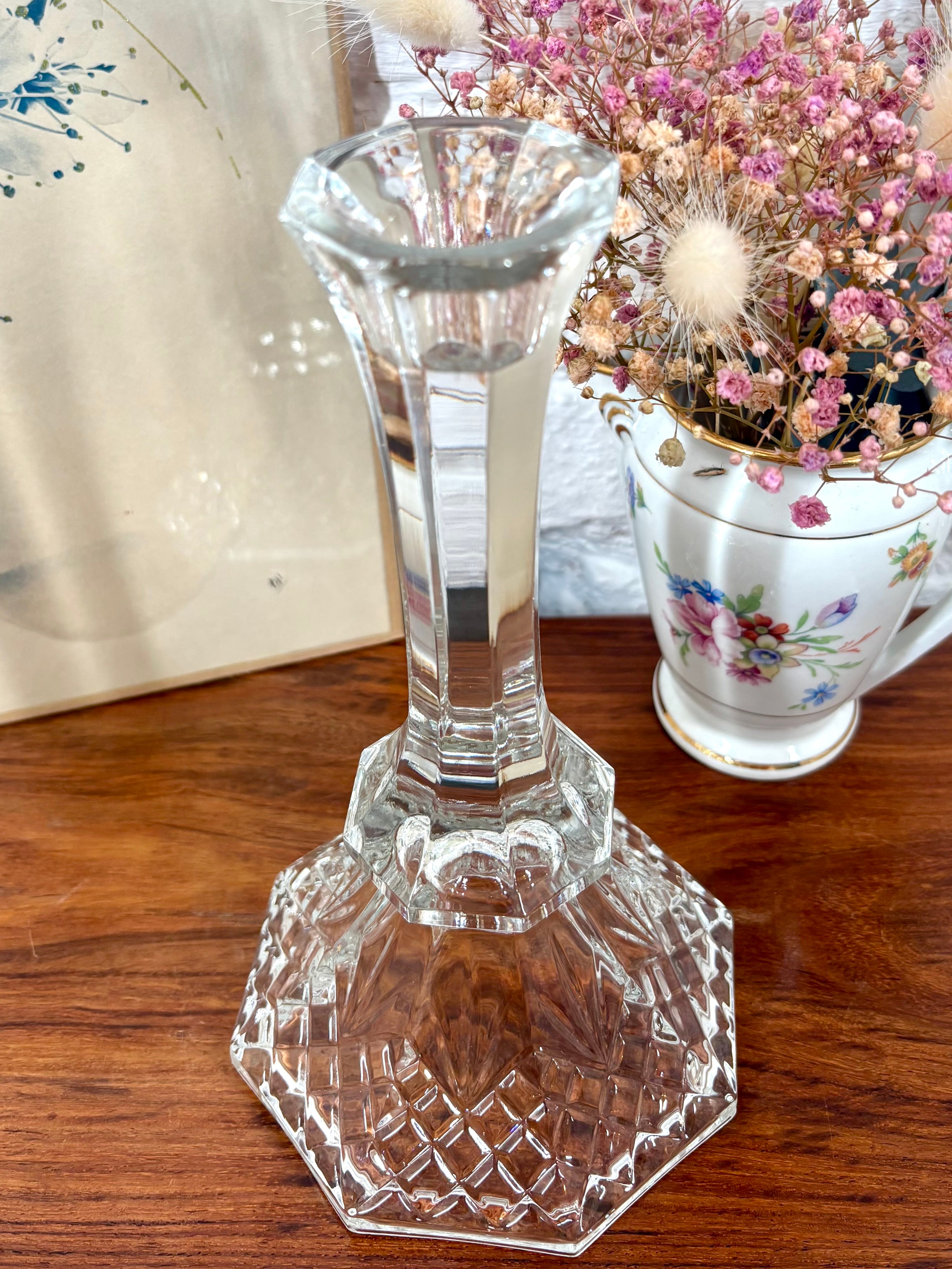 bougeoir en cristal boutique deco vintage 