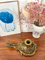 bougeoir en laiton decoration chine objet de seconde main boutique en ligne