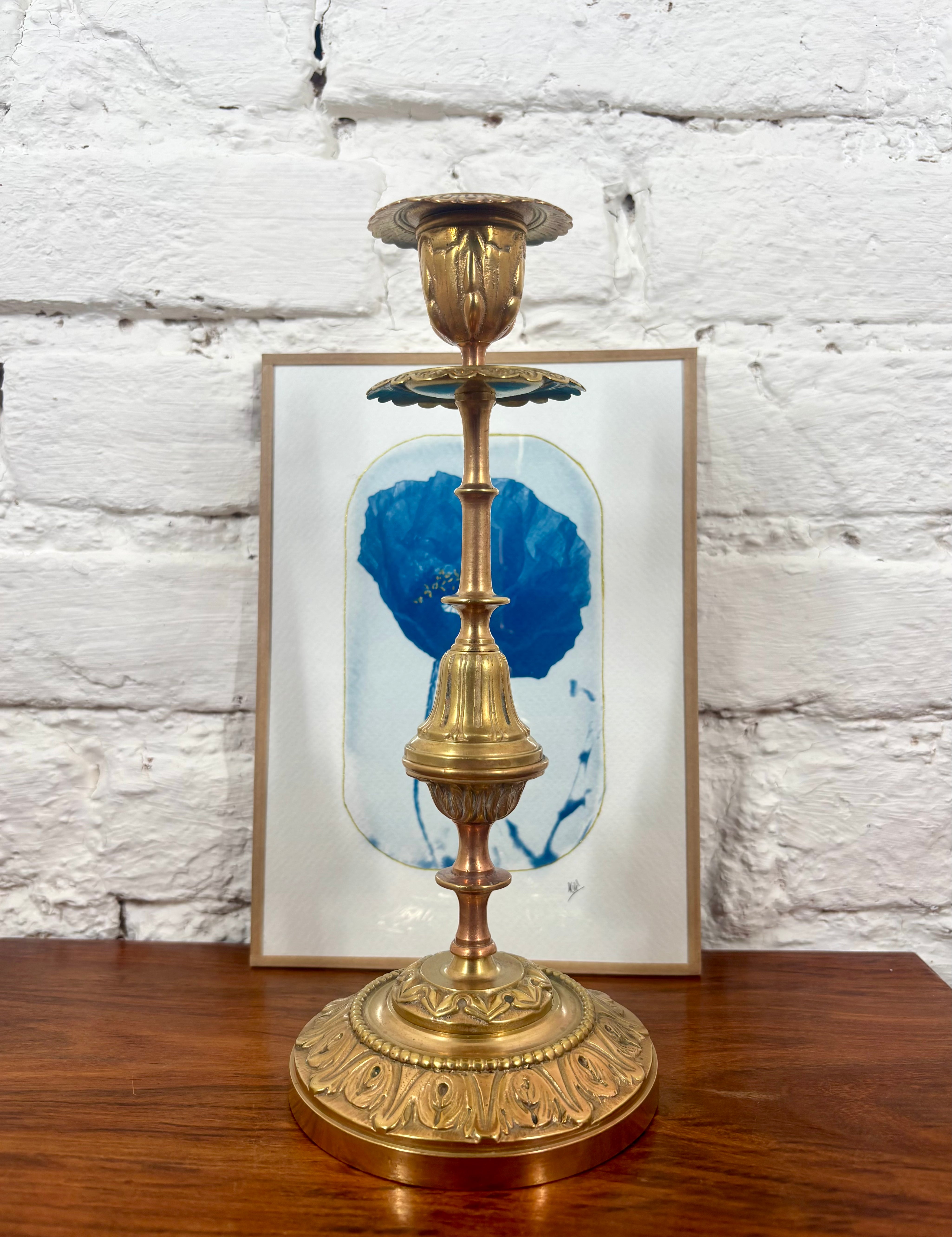 bougeoir laiton brocante en ligne deco vintage