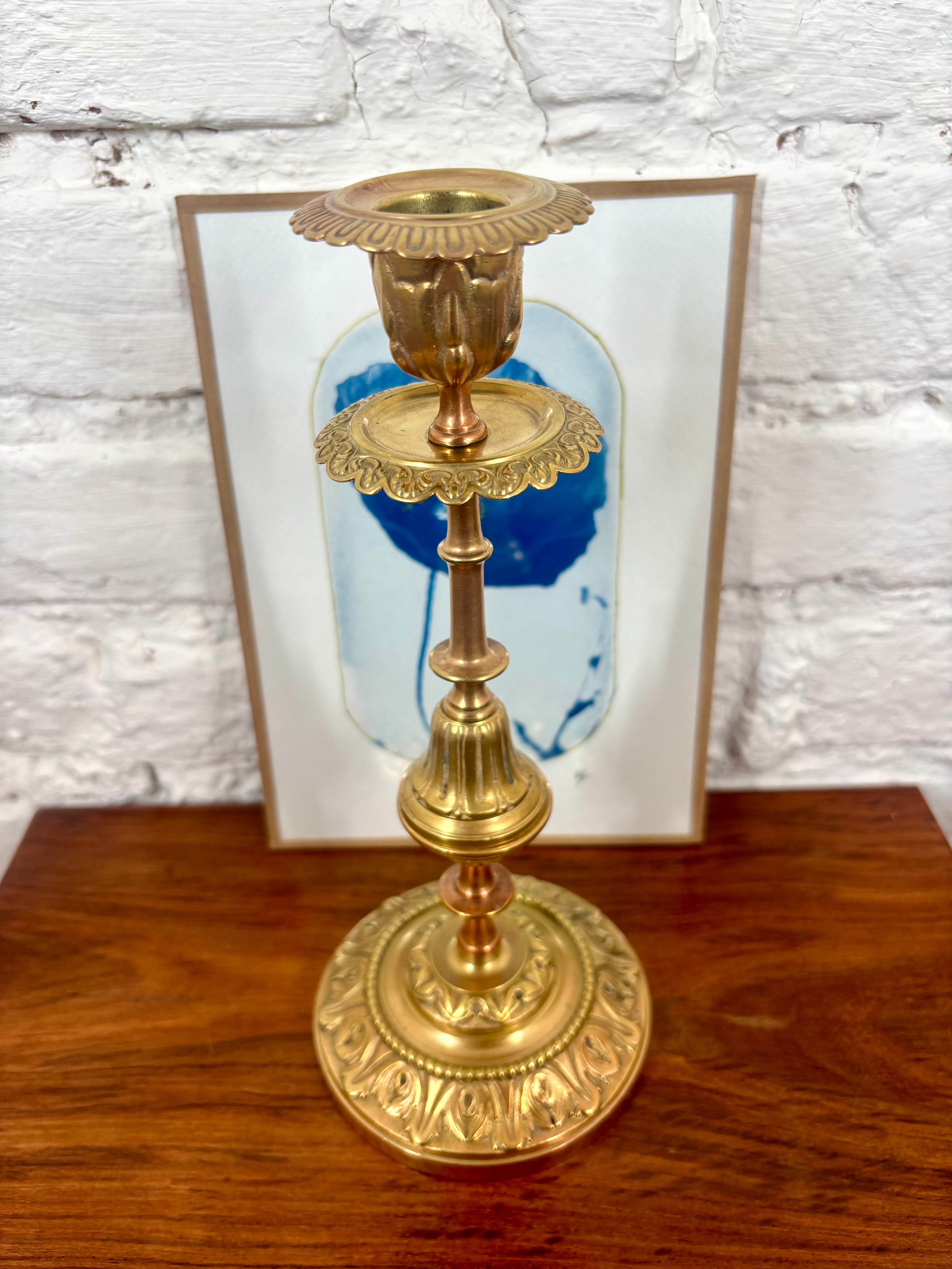 bougeoir laiton brocante en ligne deco vintage