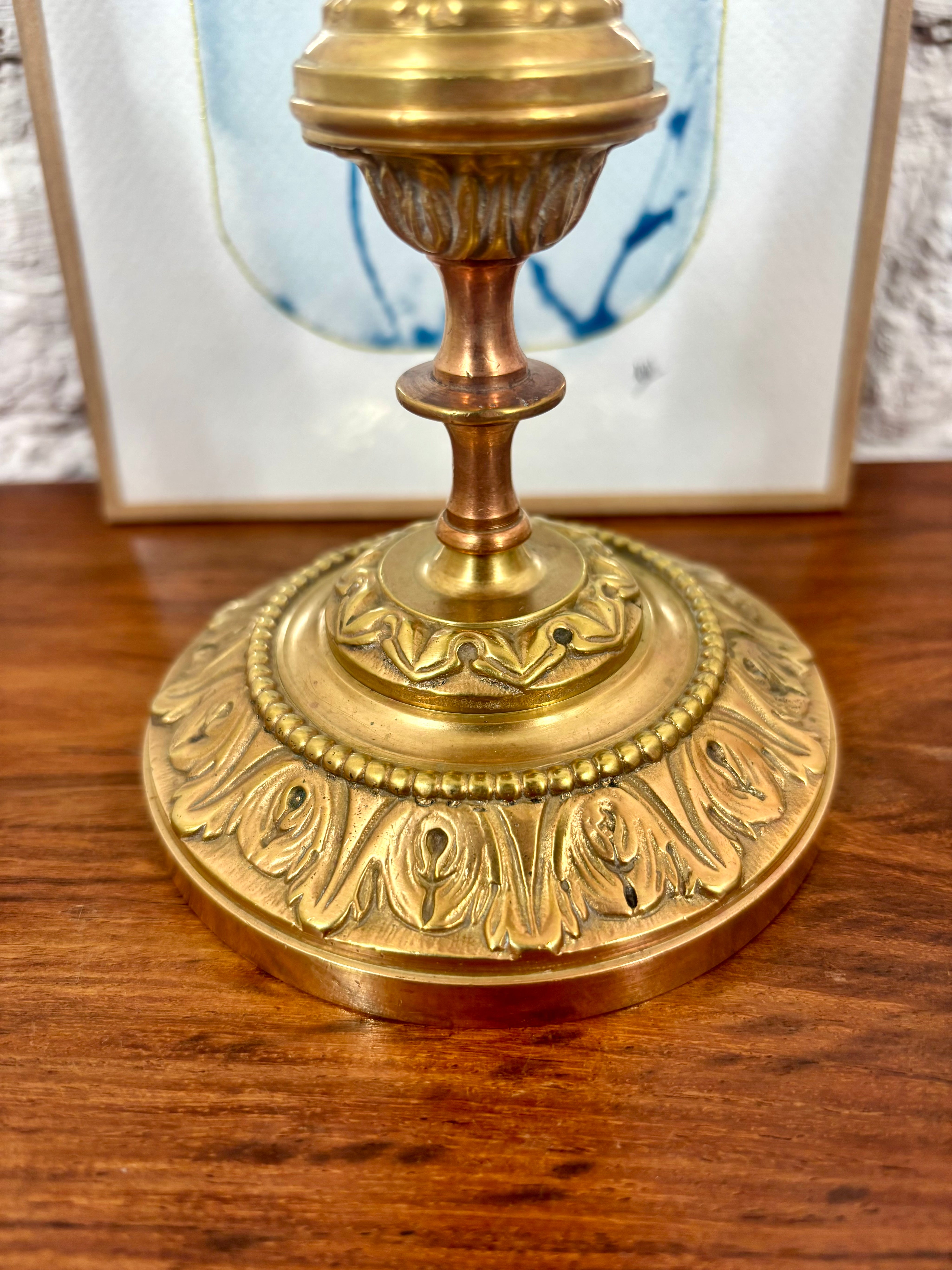 bougeoir laiton brocante en ligne deco vintage