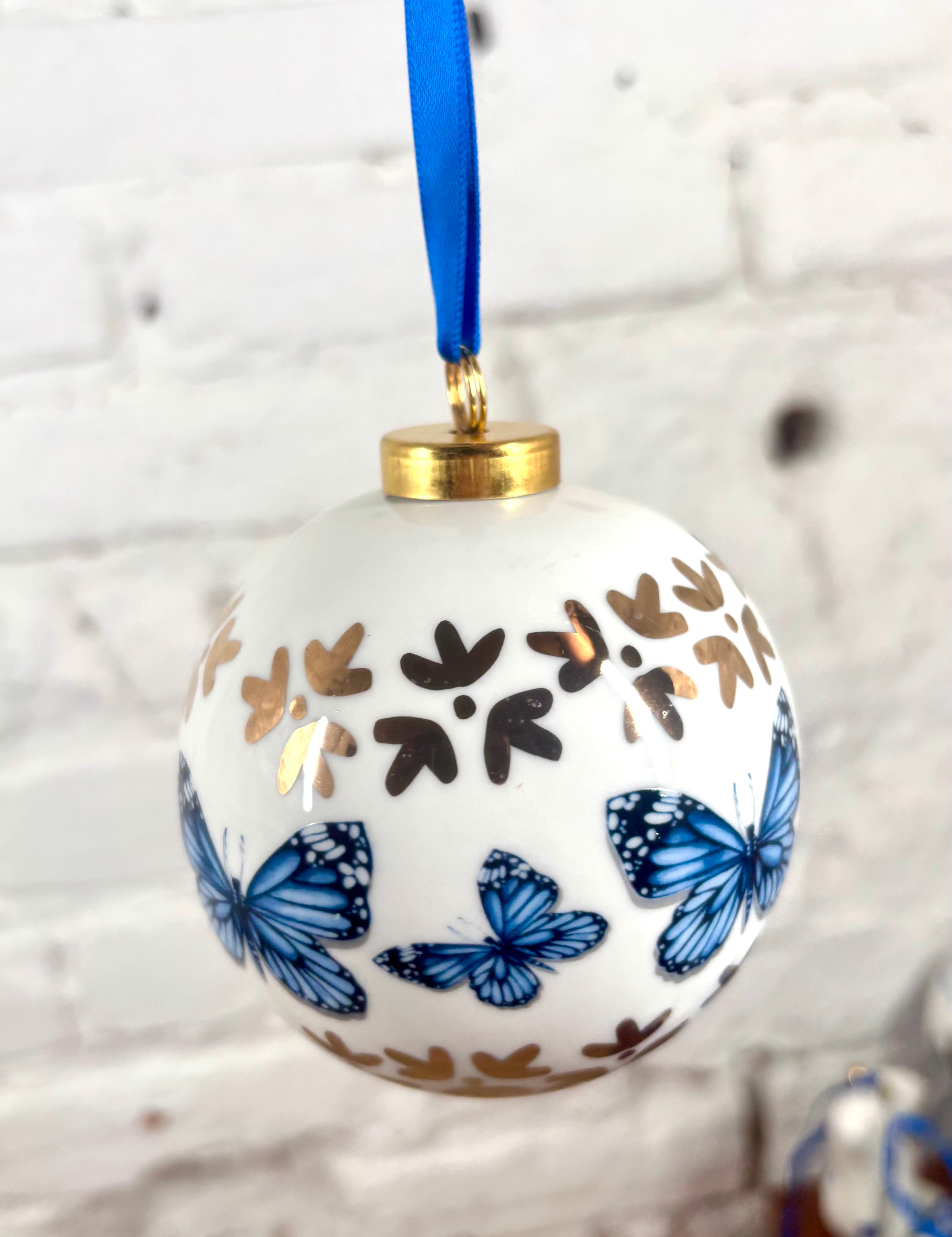 boule de noel delft faience idée cadeau rennes deco chine vintage vide grenier en ligne