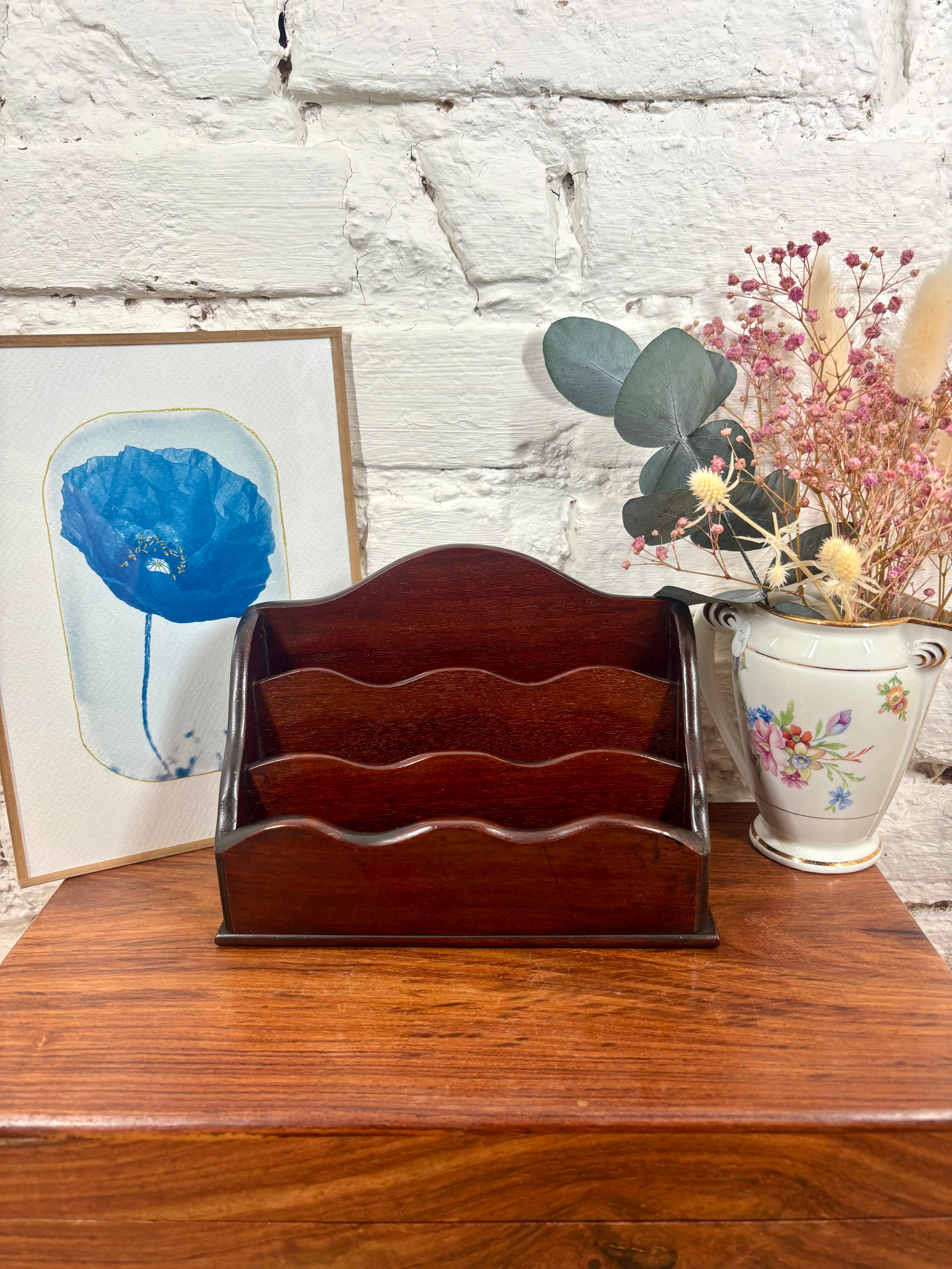 boutique en ligne deco vintage porte courrier bois