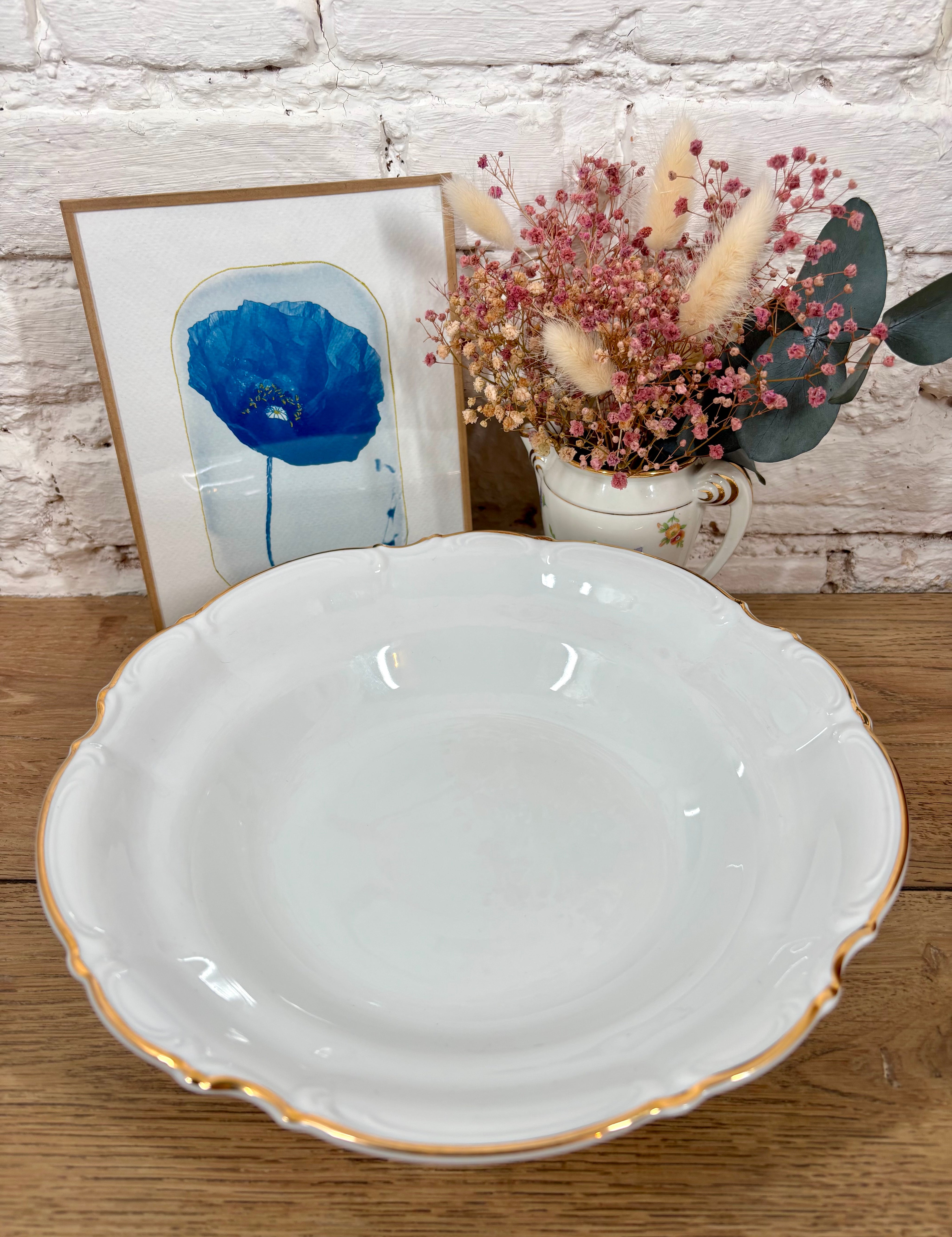 compotier porcelaine vintage decoration interieure brocante signé Bavaria