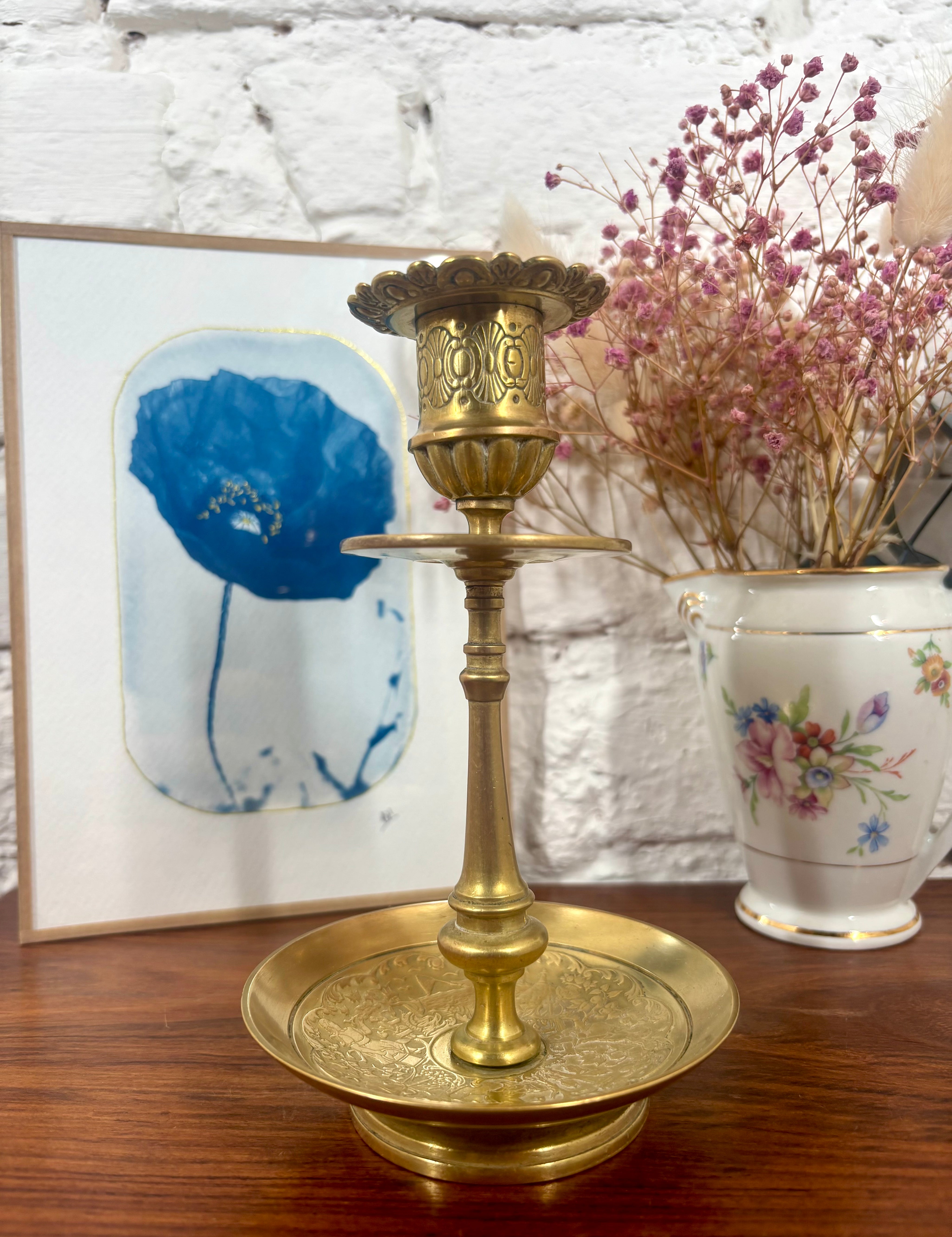 petit bougeoir laiton achat brocante en ligne