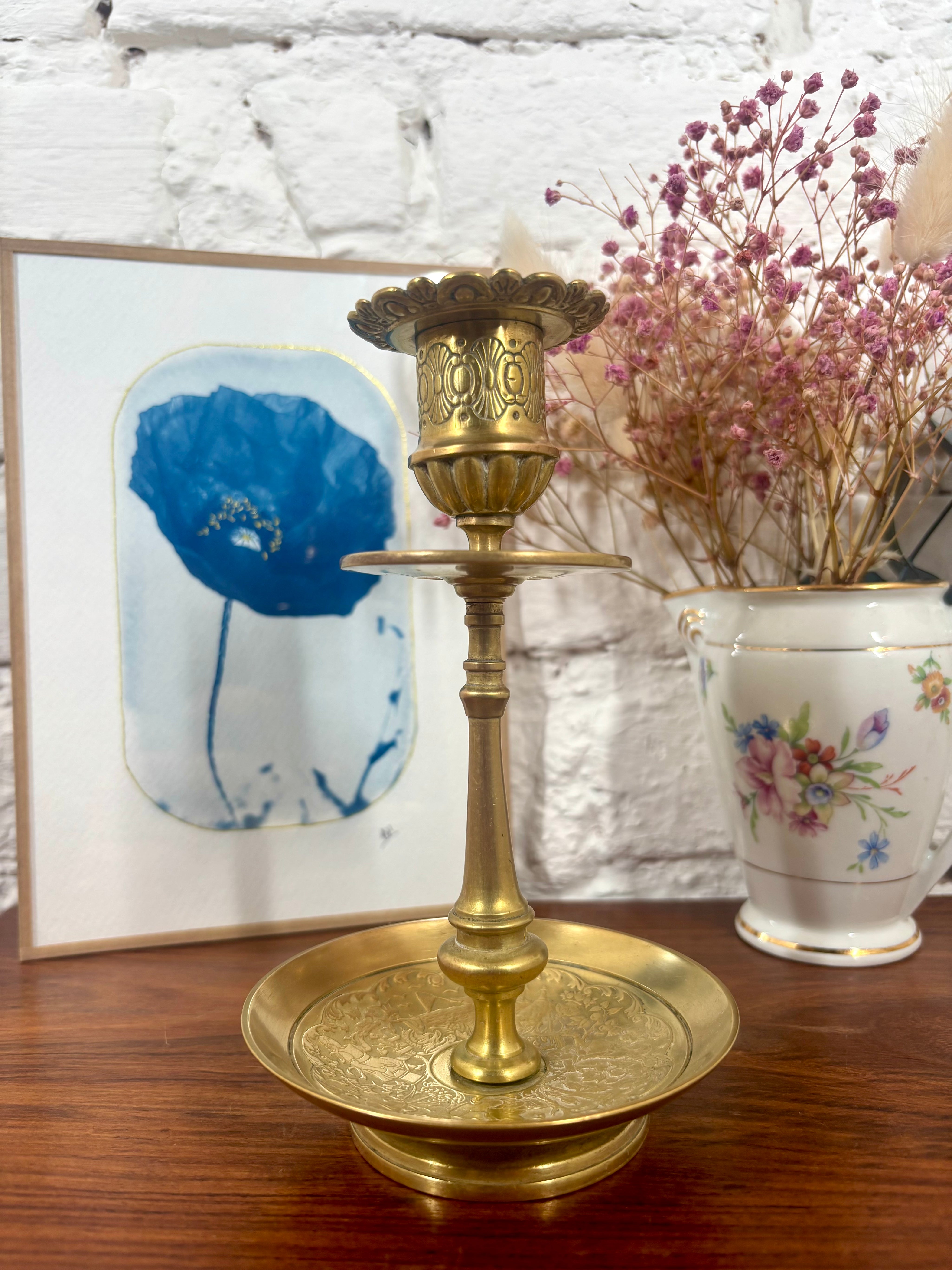 petit bougeoir laiton achat brocante en ligne