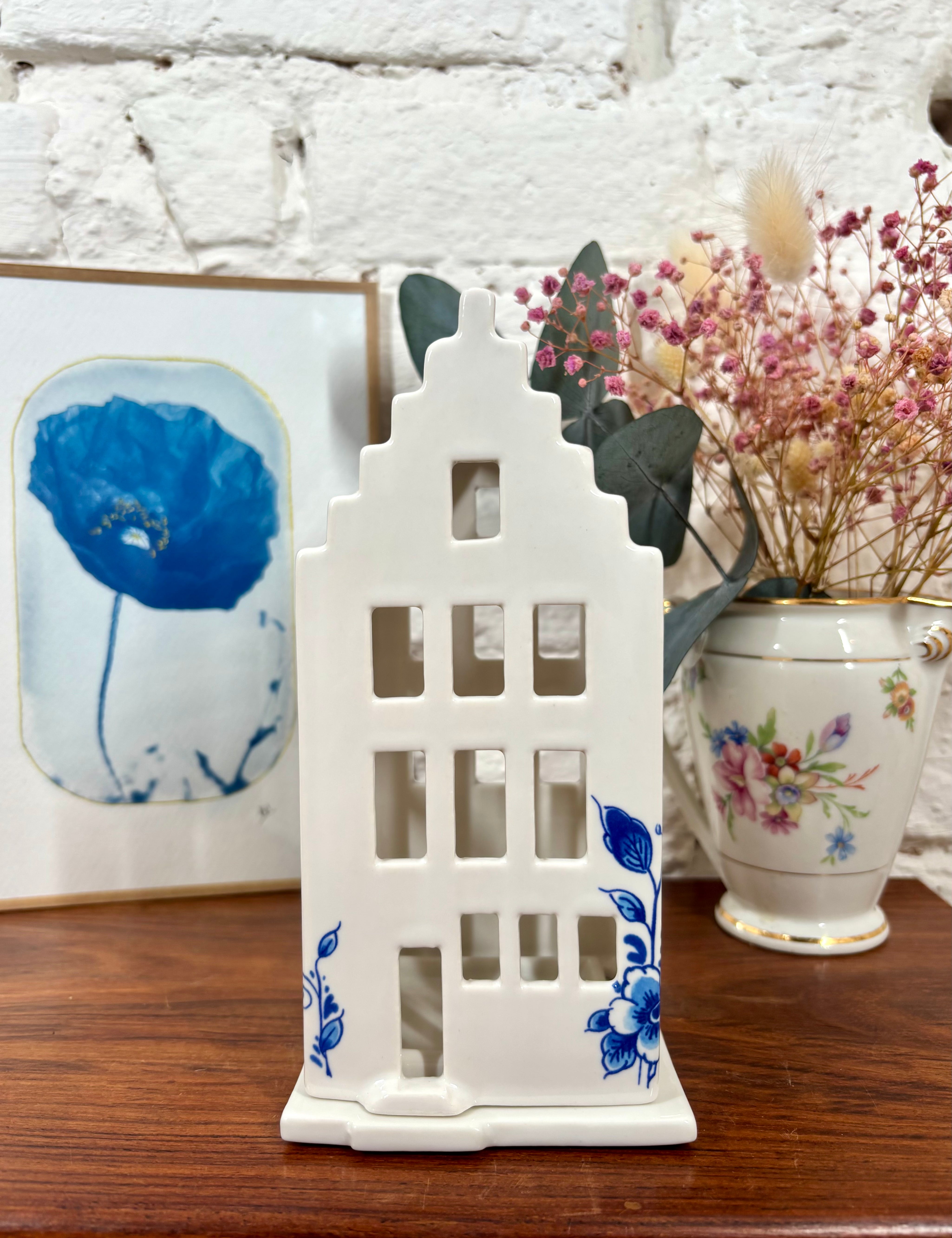 photophore noel delft faience pays bas decoration noel boutique en ligne