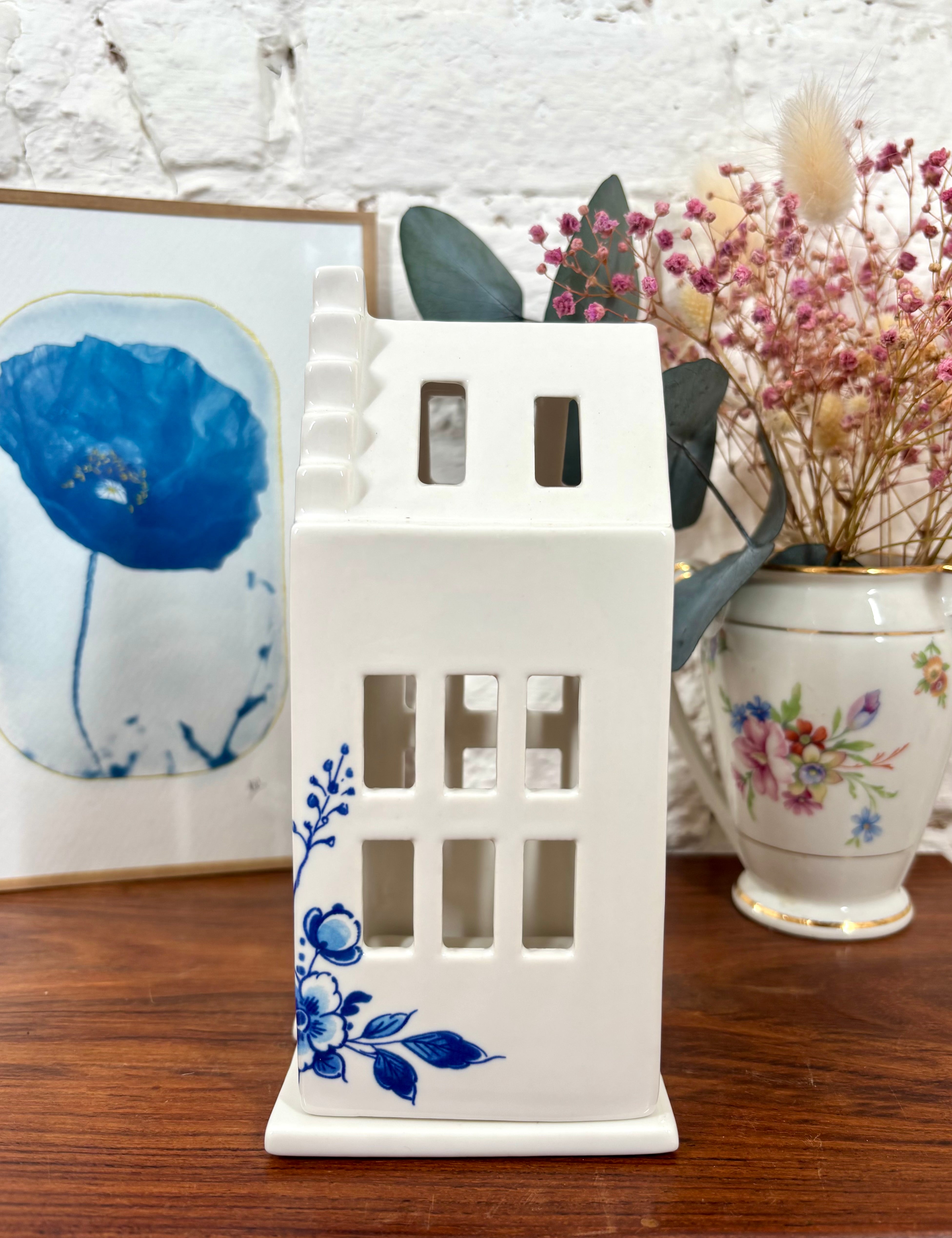 photophore noel delft faience pays bas decoration noel boutique en ligne