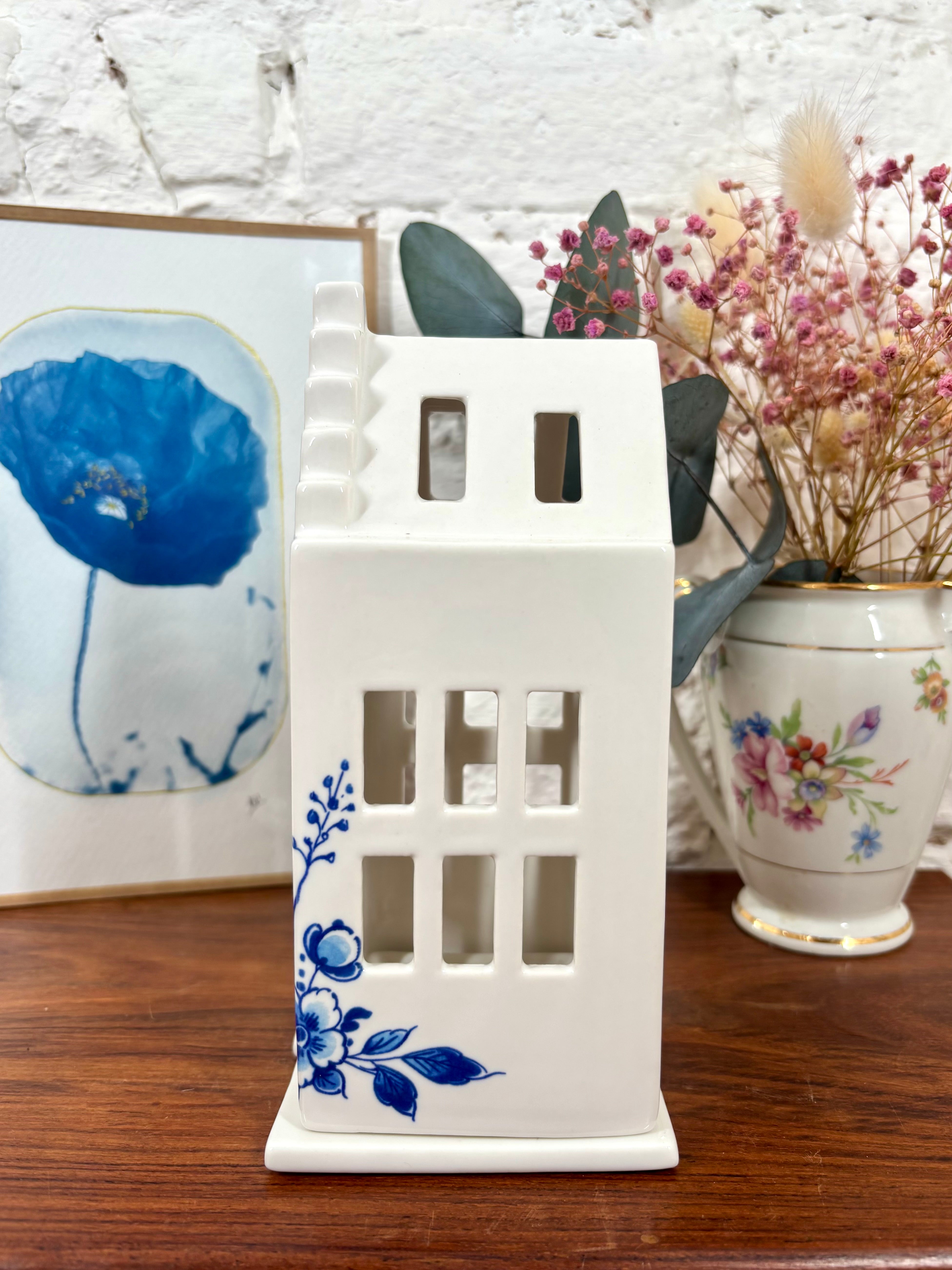 photophore noel delft faience pays bas decoration noel boutique en ligne