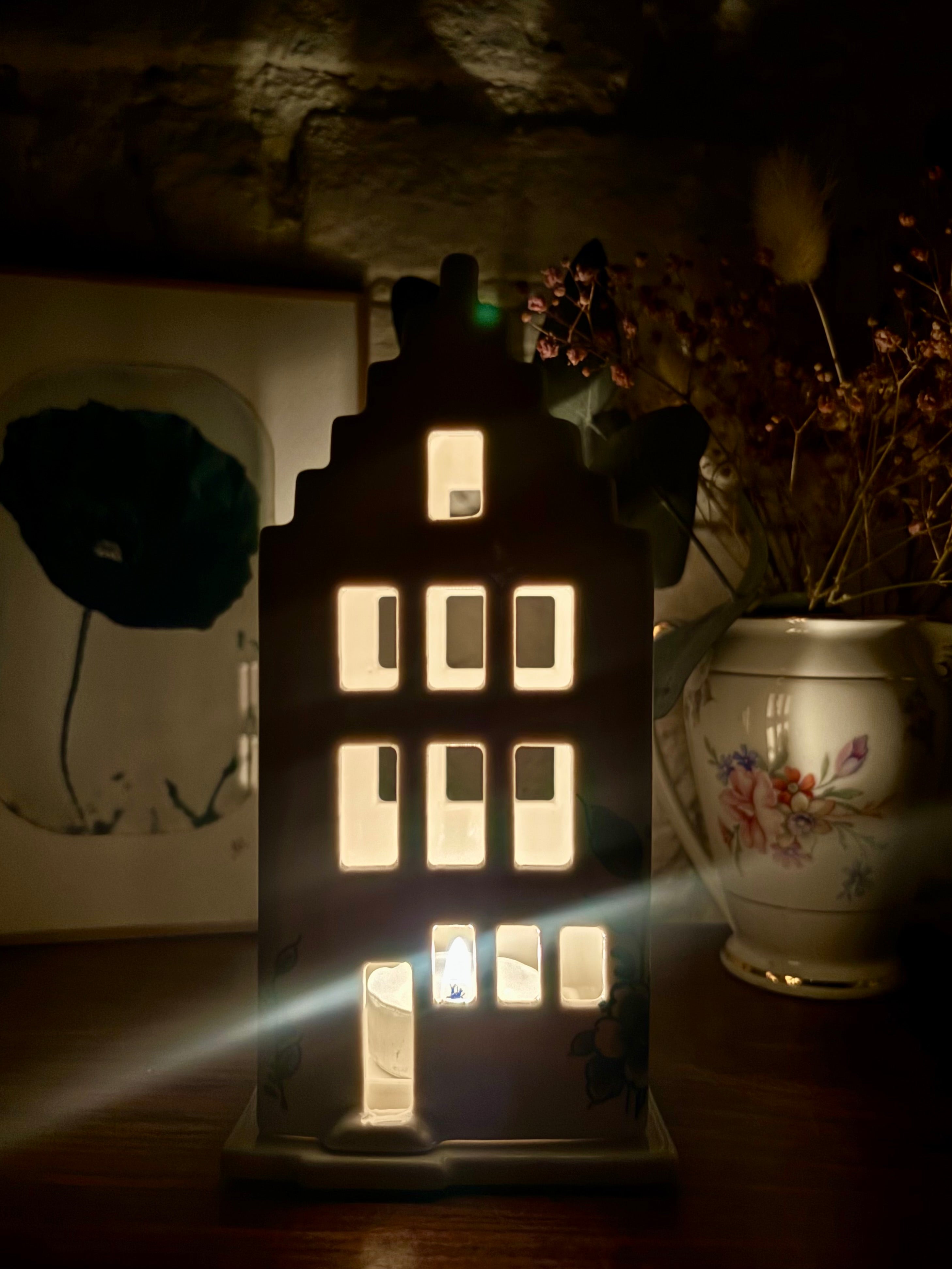 photophore noel delft faience pays bas decoration noel boutique en ligne