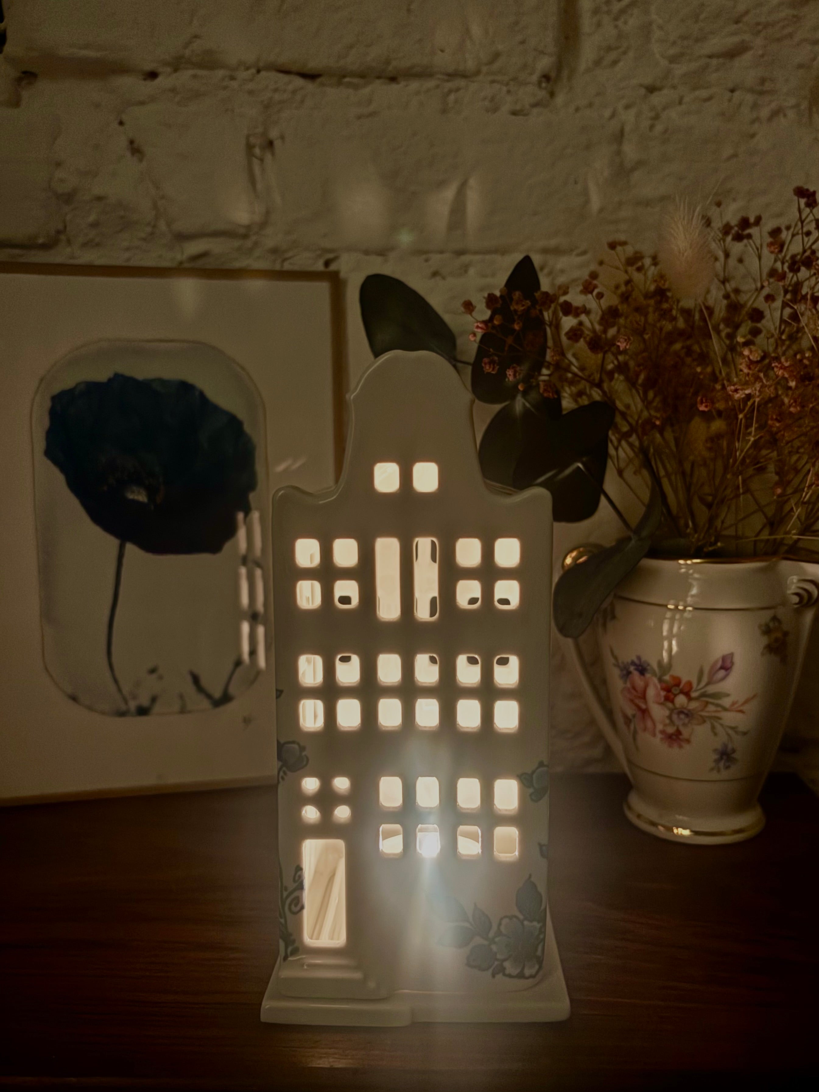  photophore noel delft faience pays bas decoration noel boutique en ligne brocante 