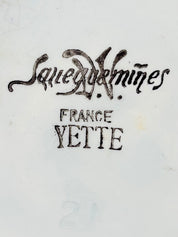 pichet faience bleue manufacture de Sarreguemines. brocante en ligne