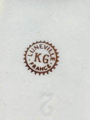 pot de sucre faience vintage decoration interieure chinee manufacture de Luneville.