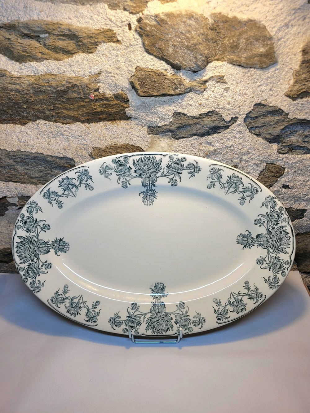 Plat oval 41 cm Terre de fer Salins