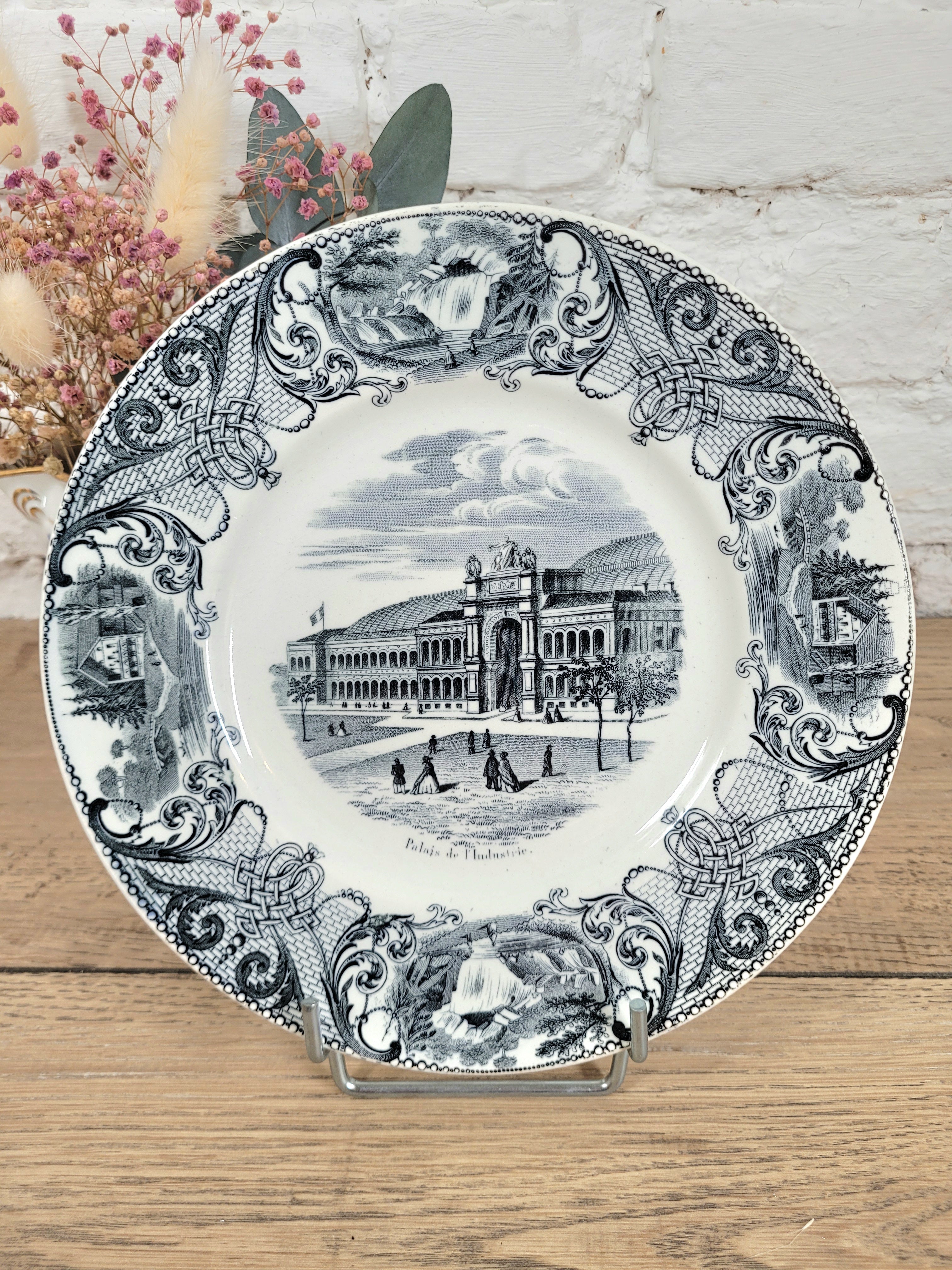 Lot 9 assiettes à dessert Monuments de Paris Choisy le Roi N°3